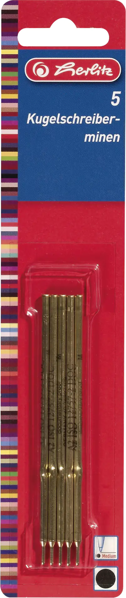 herlitz Kugelschreibermine A3 schwarz Mine medium