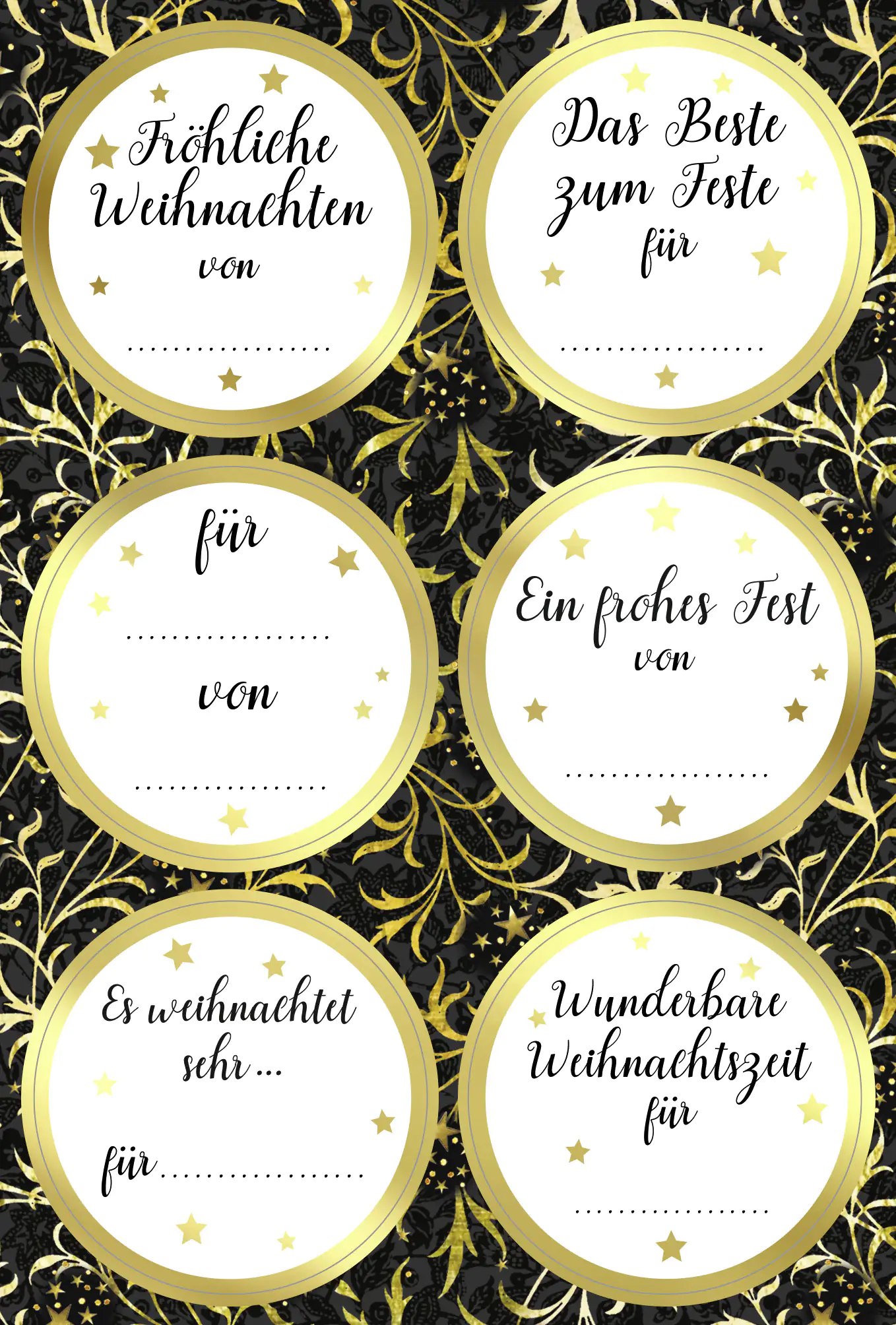 Braun & Company Sticker Golden Ornament 4er Pack Braun & Company Sticker Golden Ornament 4er Pack