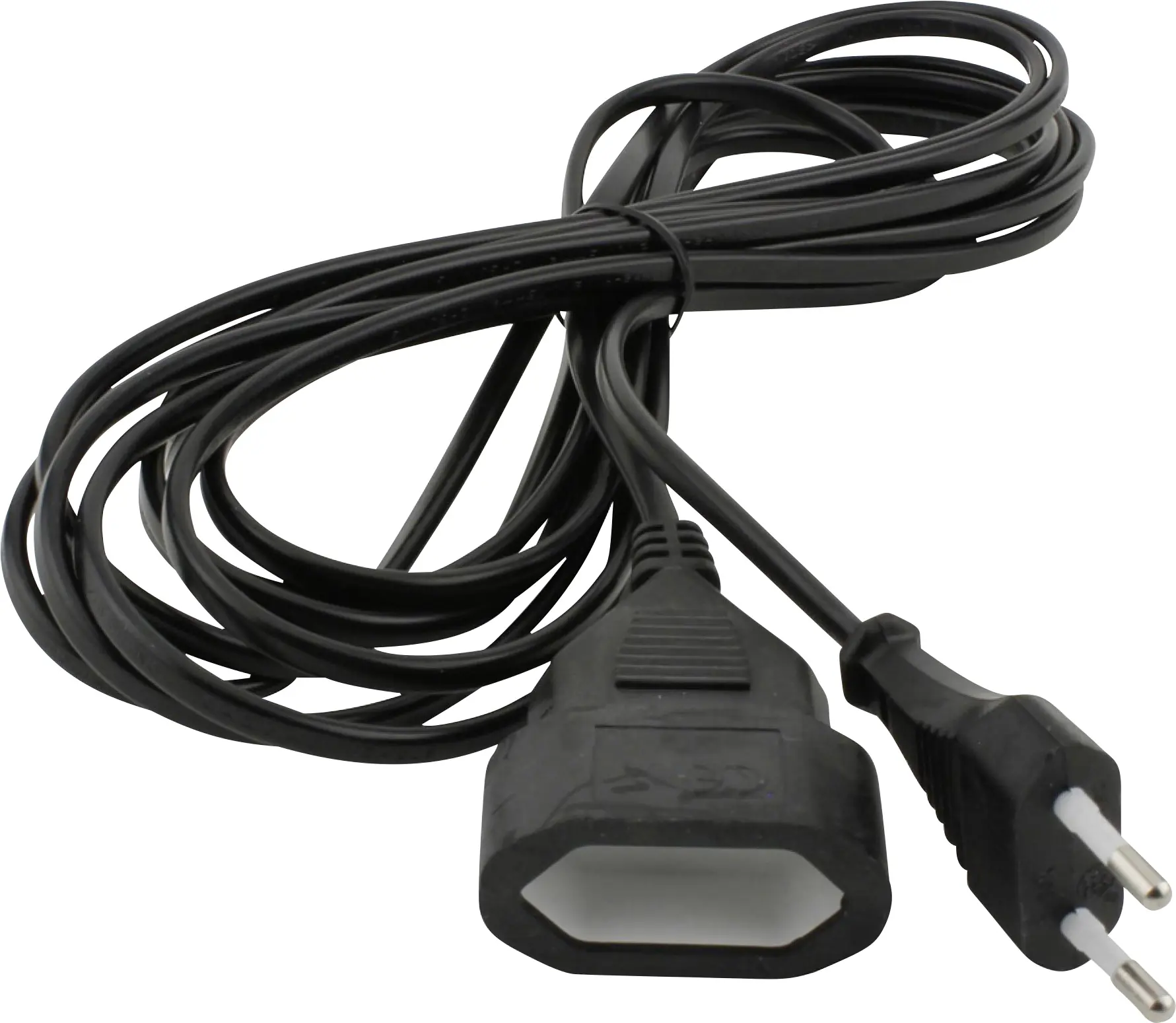 Unitec Verlängerungskabel Innen 5 Meter H03VVH2-F, schwarz, Flachstecker Unitec Verlängerungskabel Innen 5 Meter H03VVH2-F, schwarz, Flachstecker