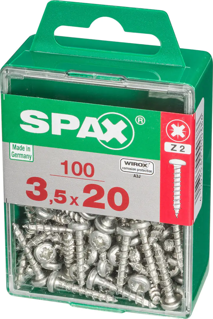 Spax Universalschrauben 3.5 x 20 mm TX 20 Rundkopf - 100 Stk.