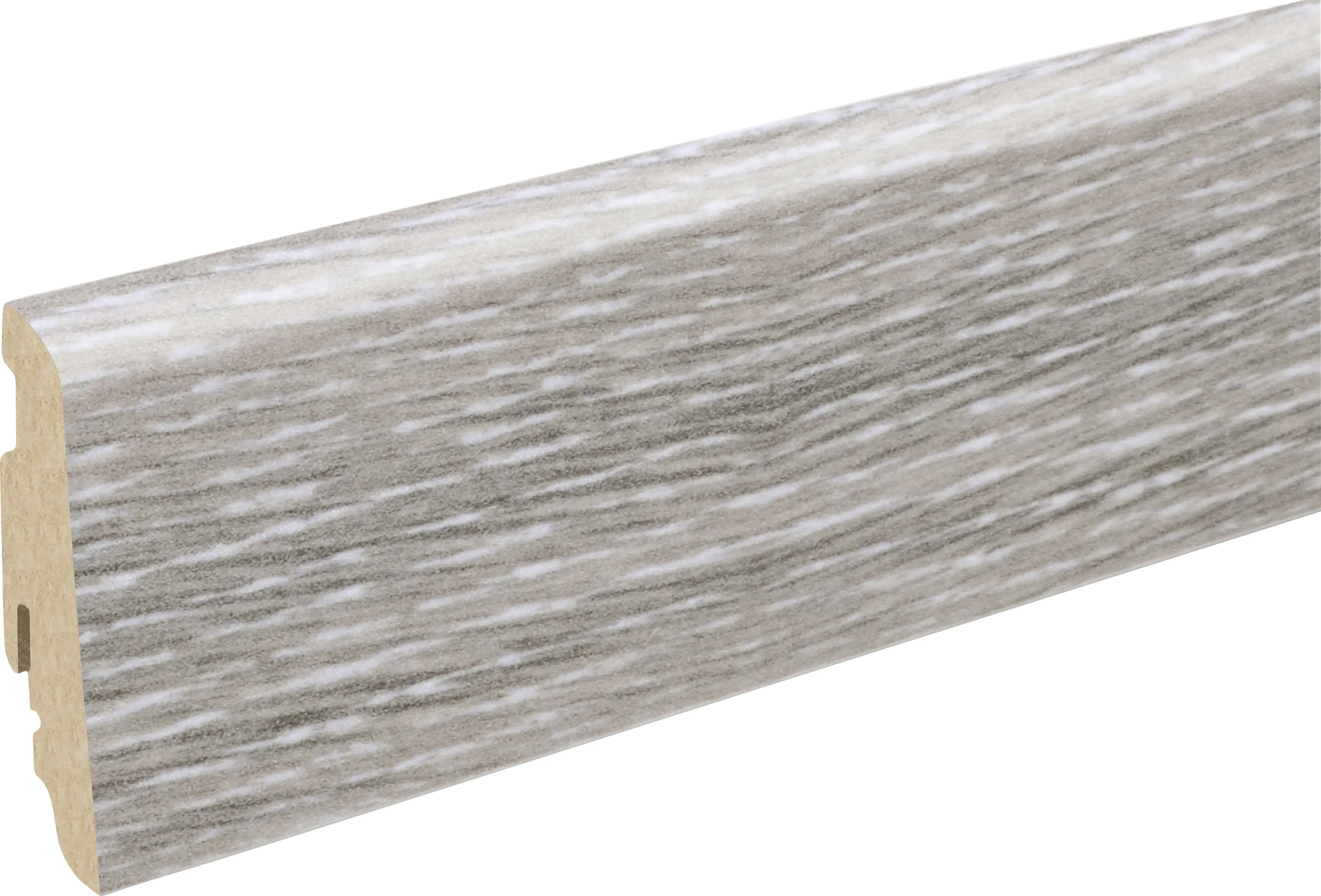 Neuhofer Fußleiste 240 cm 58 x 19 mm Oak light grey