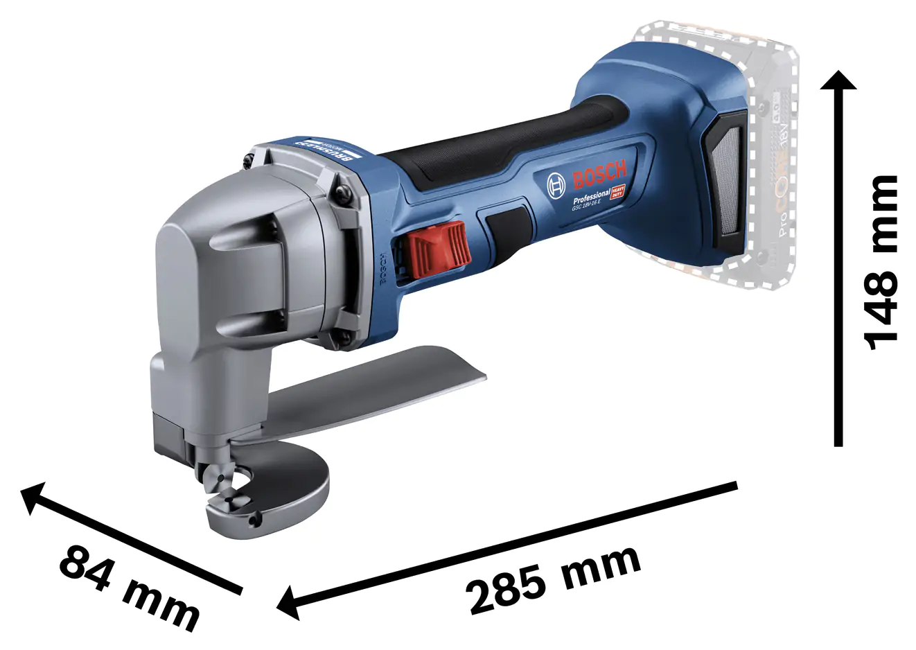 Bosch Professional Akku-Blechschere GSC 18V-16 E Solo