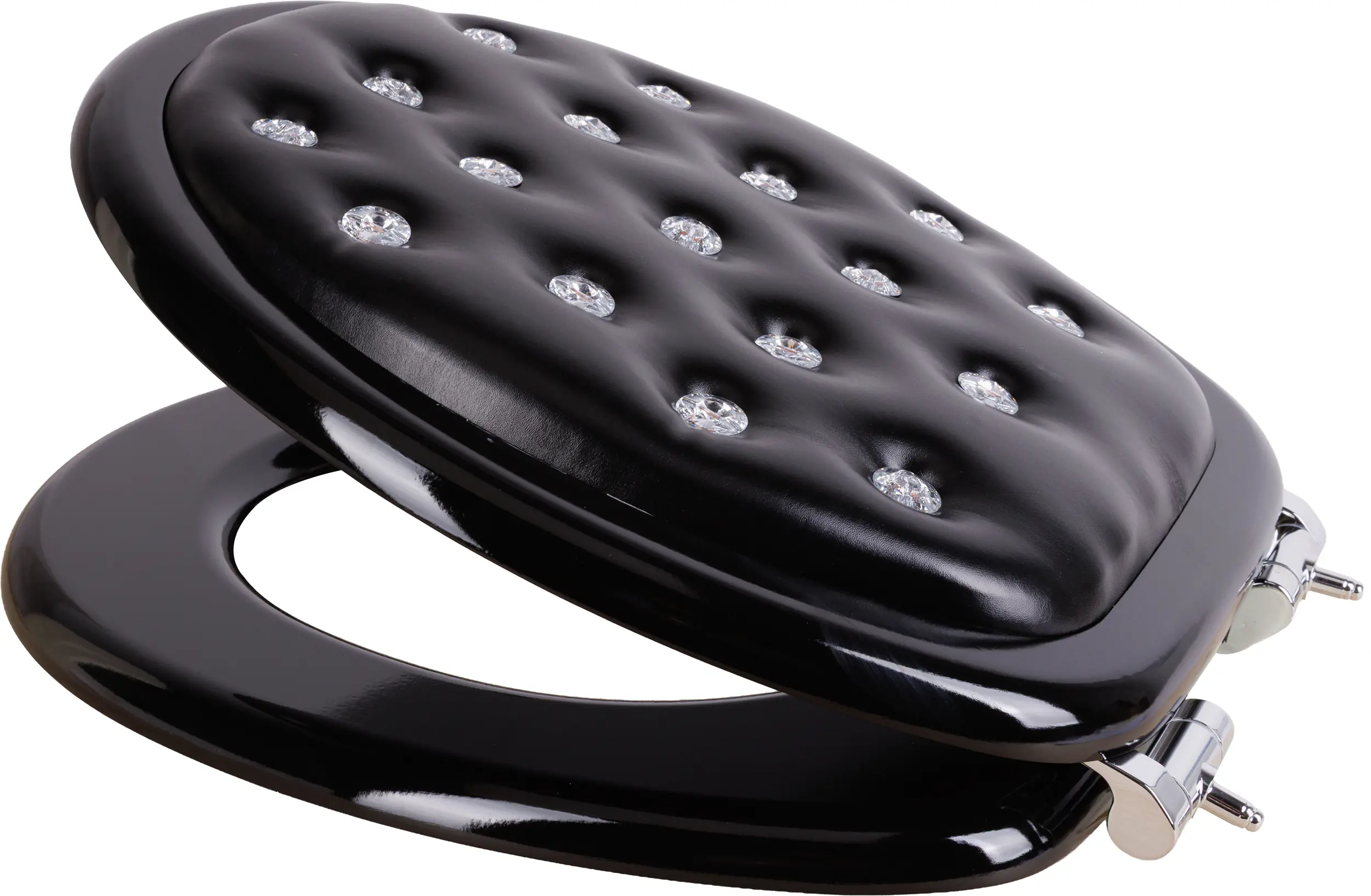 Primaster WC-Sitz mit Strasssteinen Absenkautomatik Soft schwarz