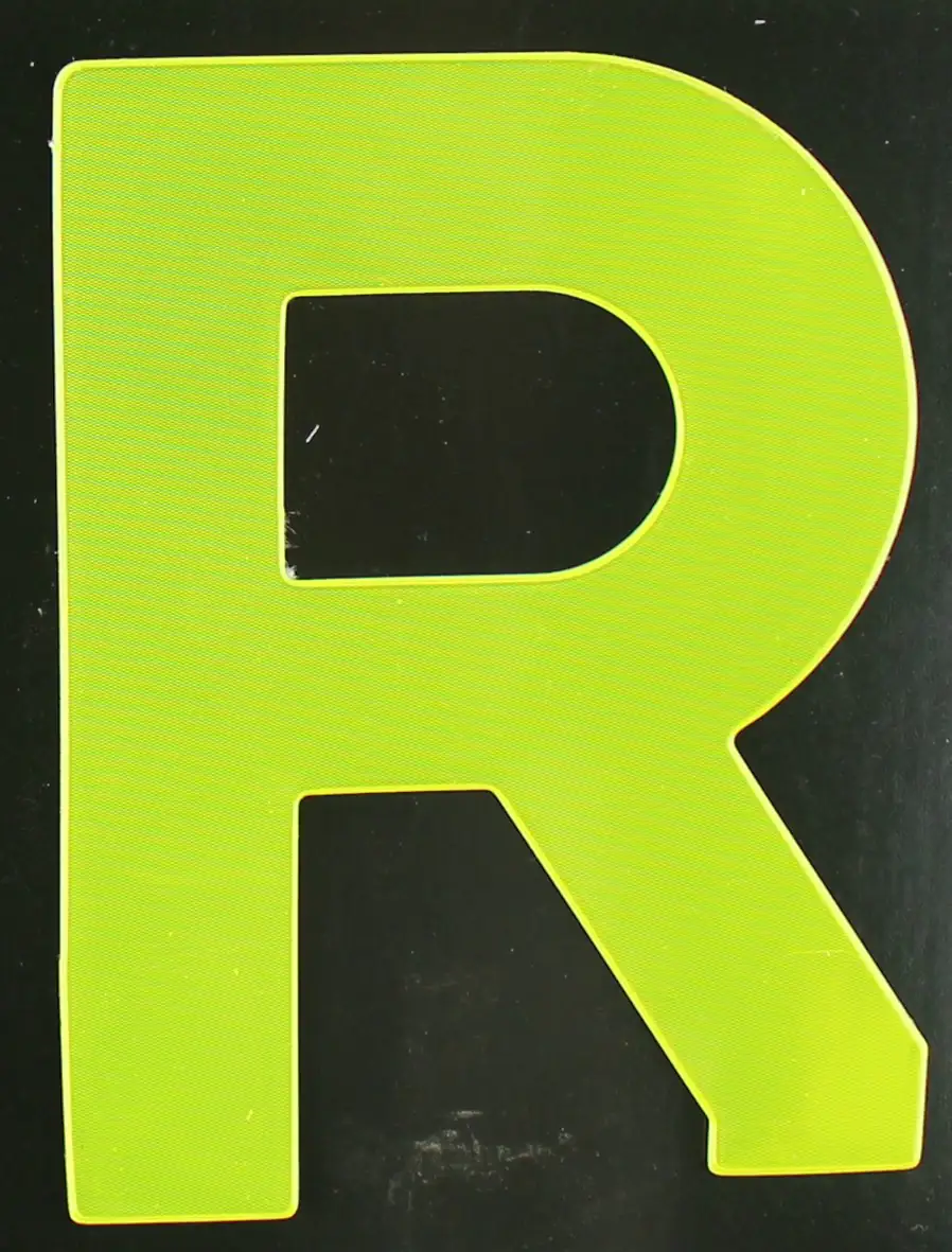 4004947548836 Conacord Reflektierender Klebebuchstabe R gelb "R"