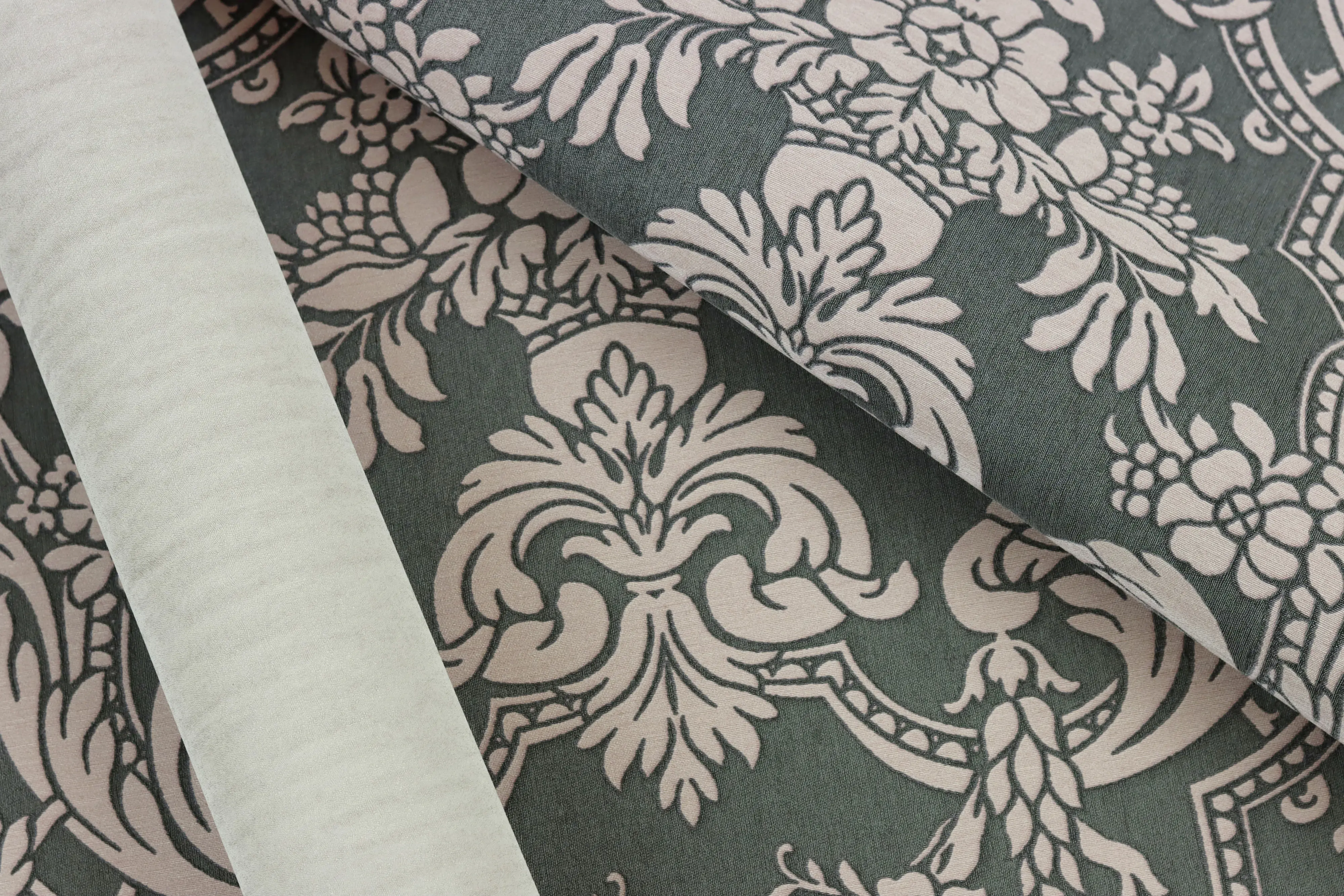 Rasch Vliestapete 570649 Trianon XIII ornament grau-rose, 10,05 x 0,53 m