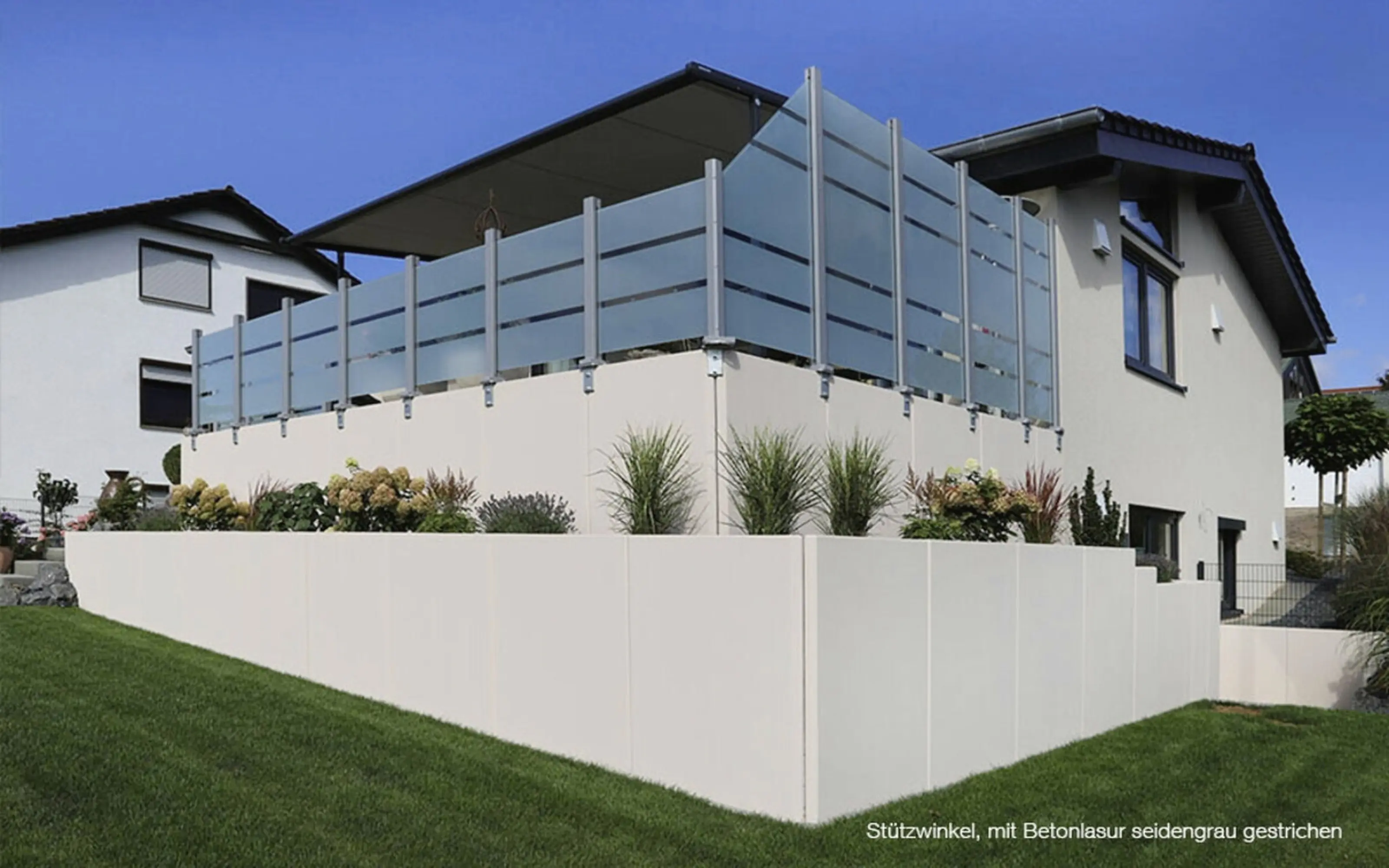 EHL L-Stein Ecke Beton 50 x 50 x 130 cm 2-teilig grau