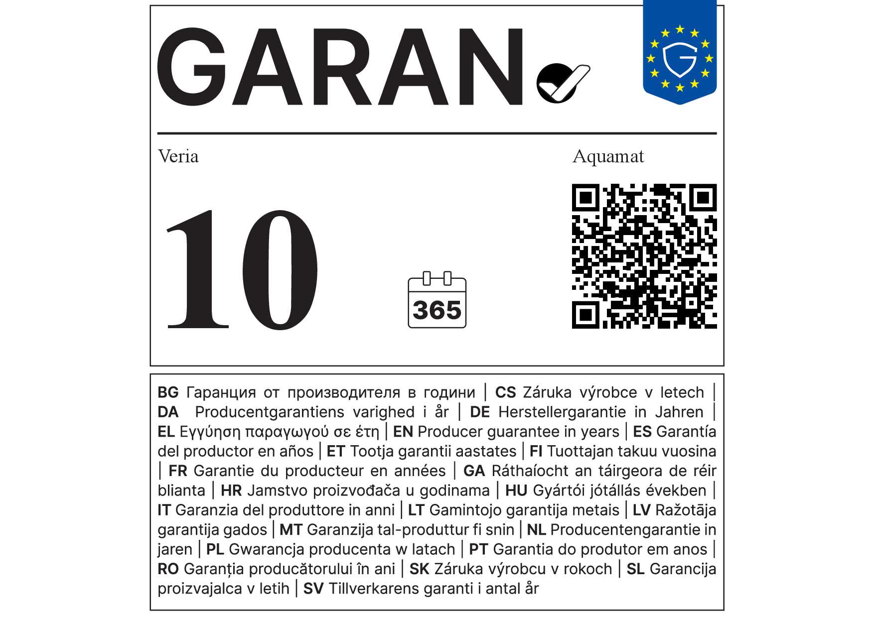 10 Jahre Garantie