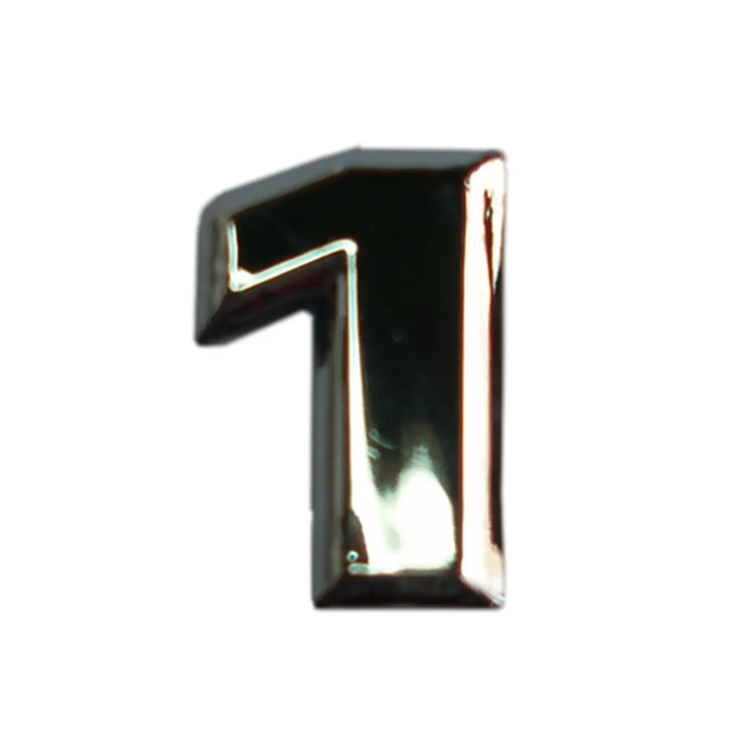 Hermann Schütz 3D-Relief-Chrome-Zahl 1 25x35mm