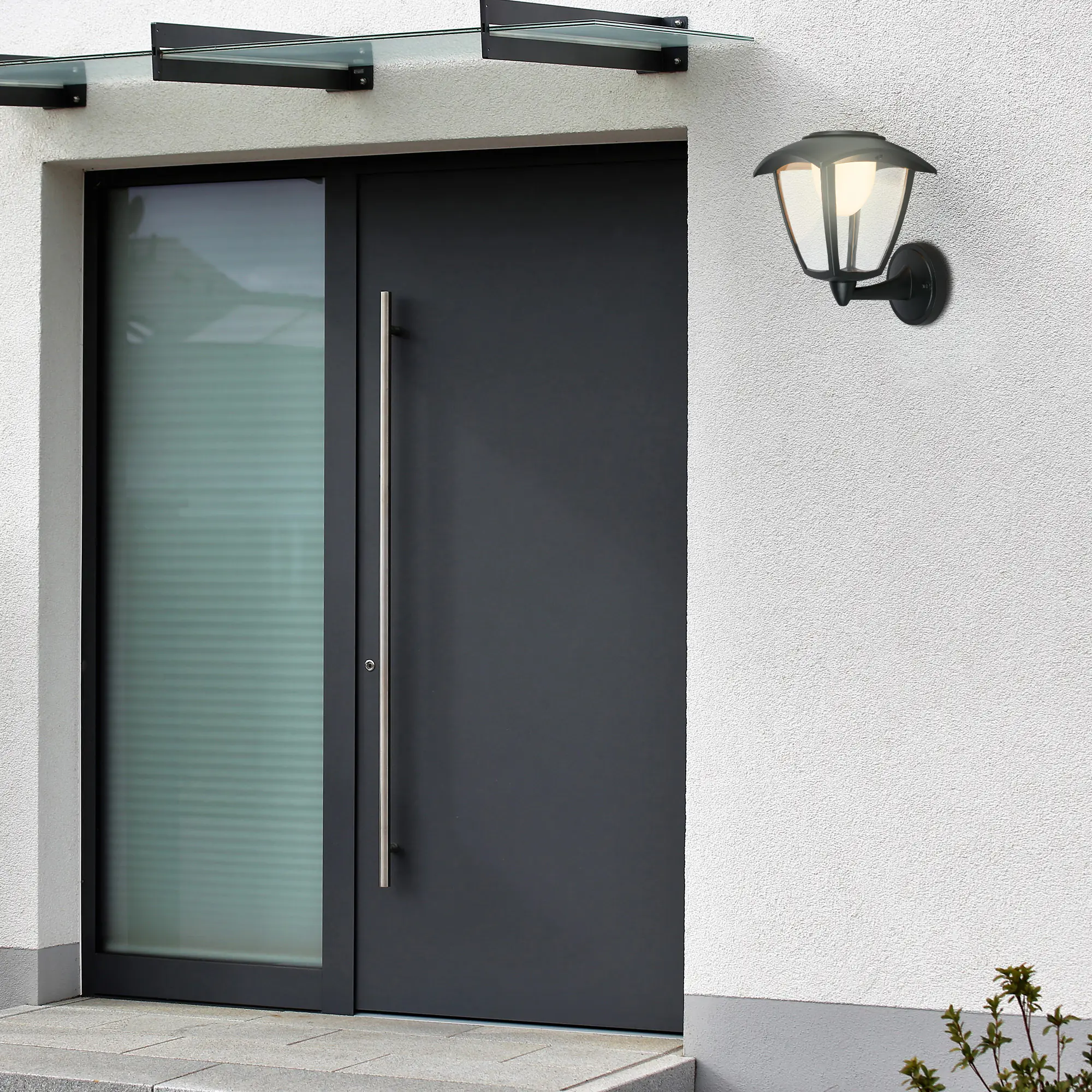 Briloner LED Akku-Außenwandleuchte Touch 4W schwarz dimmbar Briloner LED Akku-Außenwandleuchte Touch 4W schwarz dimmbar