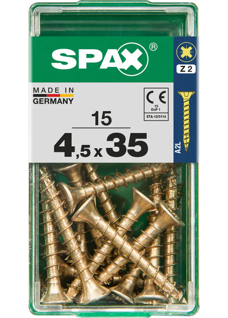 Spax Universalschrauben 4.5 x 35 mm PZ 2 - 15 Stk.