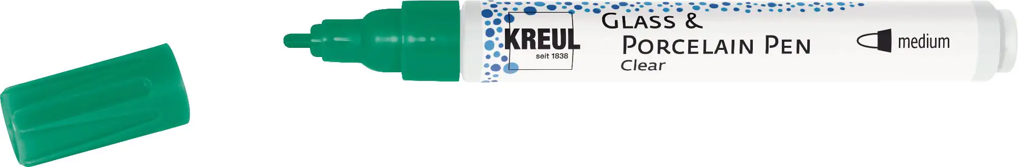 Kreul Glass & Porcelain Pen Clear medium grün 2 - 4 mm Kreul Glass & Porcelain Pen Clear medium grün 2 - 4 mm