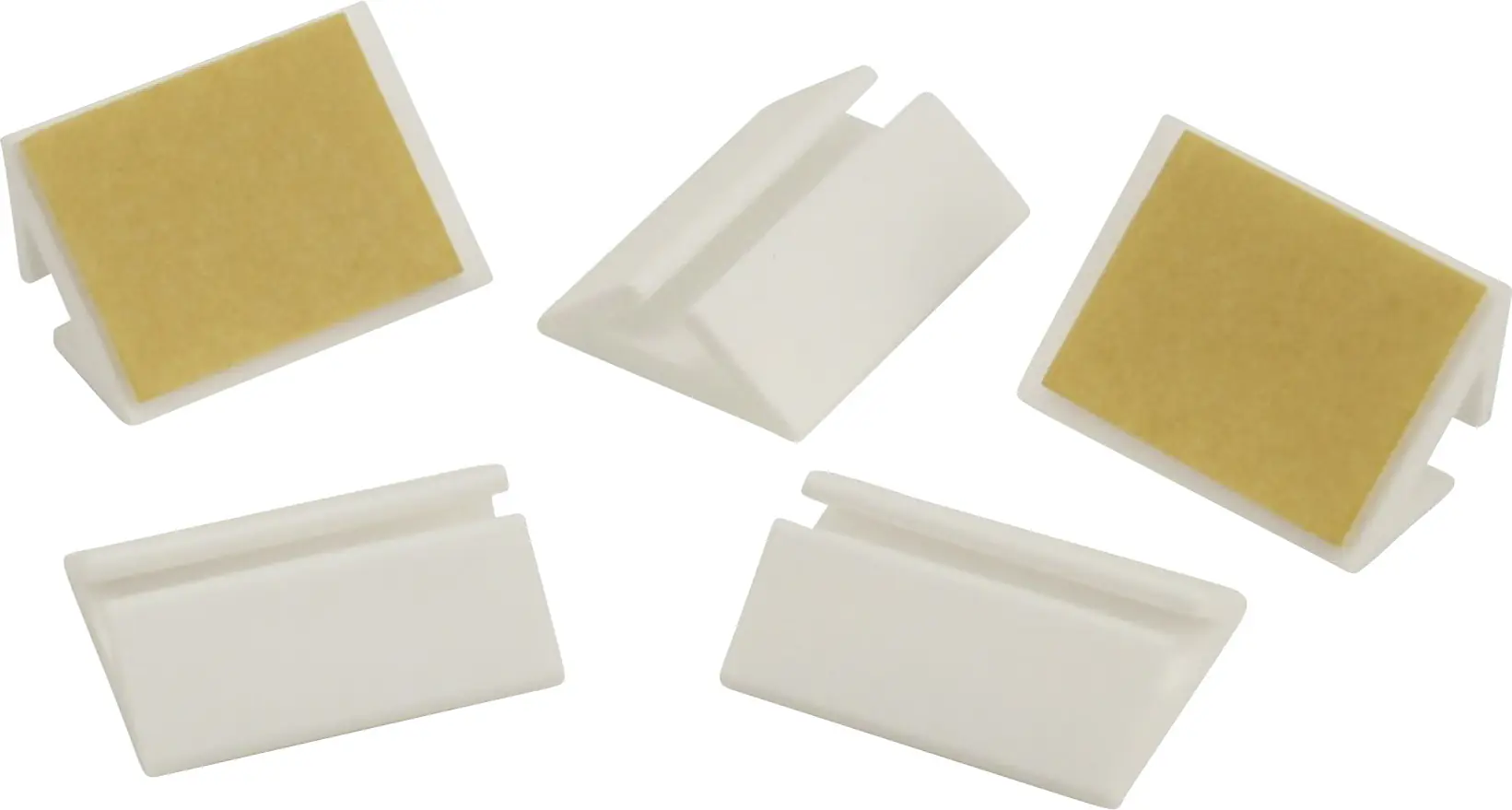 Kabel-Halter 10 Stück, selbstklebend, weiß