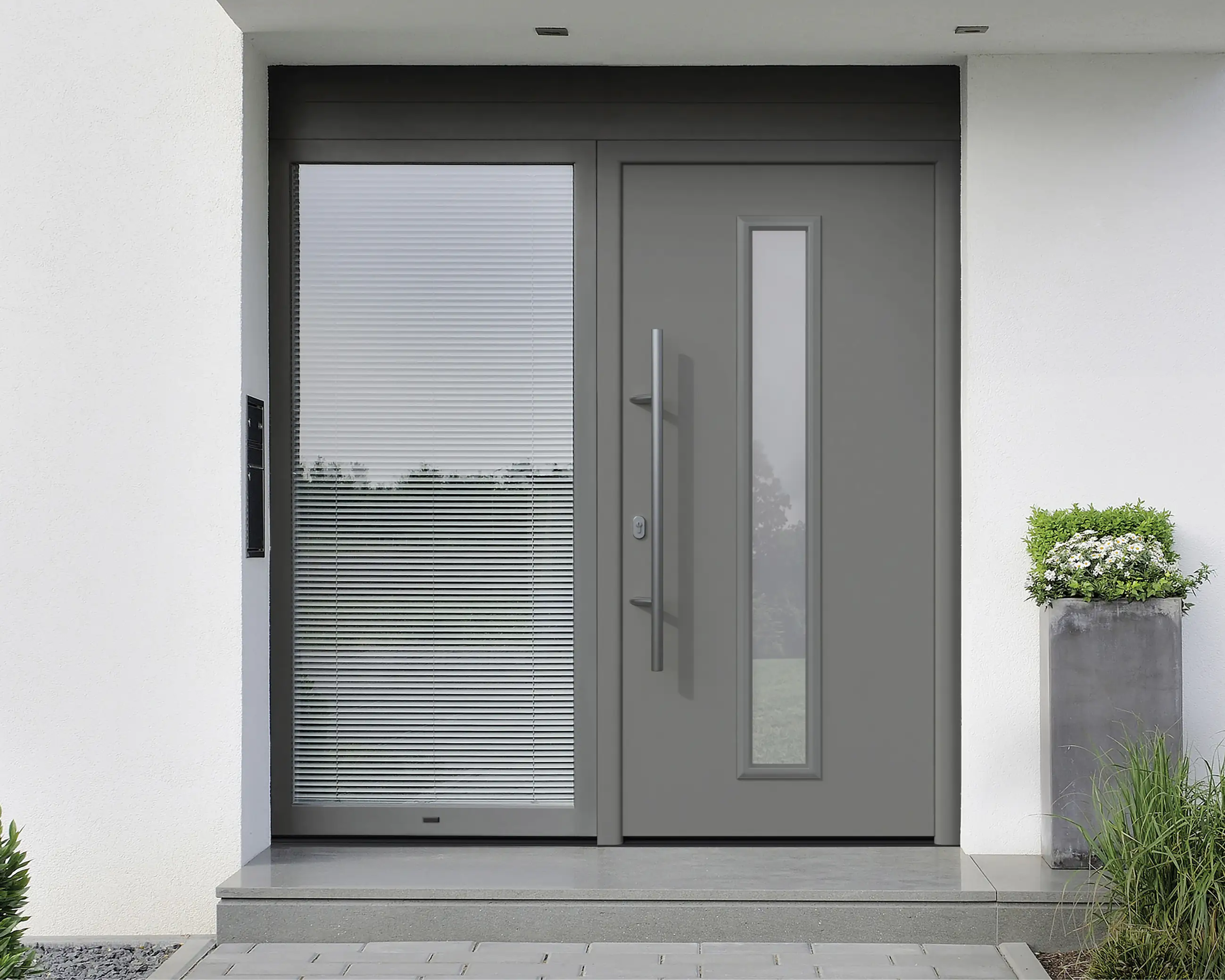 EcoStar Haustür ISOPRO IP 020S graualuminium 110 x 210 cm EcoStar Haustür ISOPRO IP 020S graualuminium 110 x 210 cm