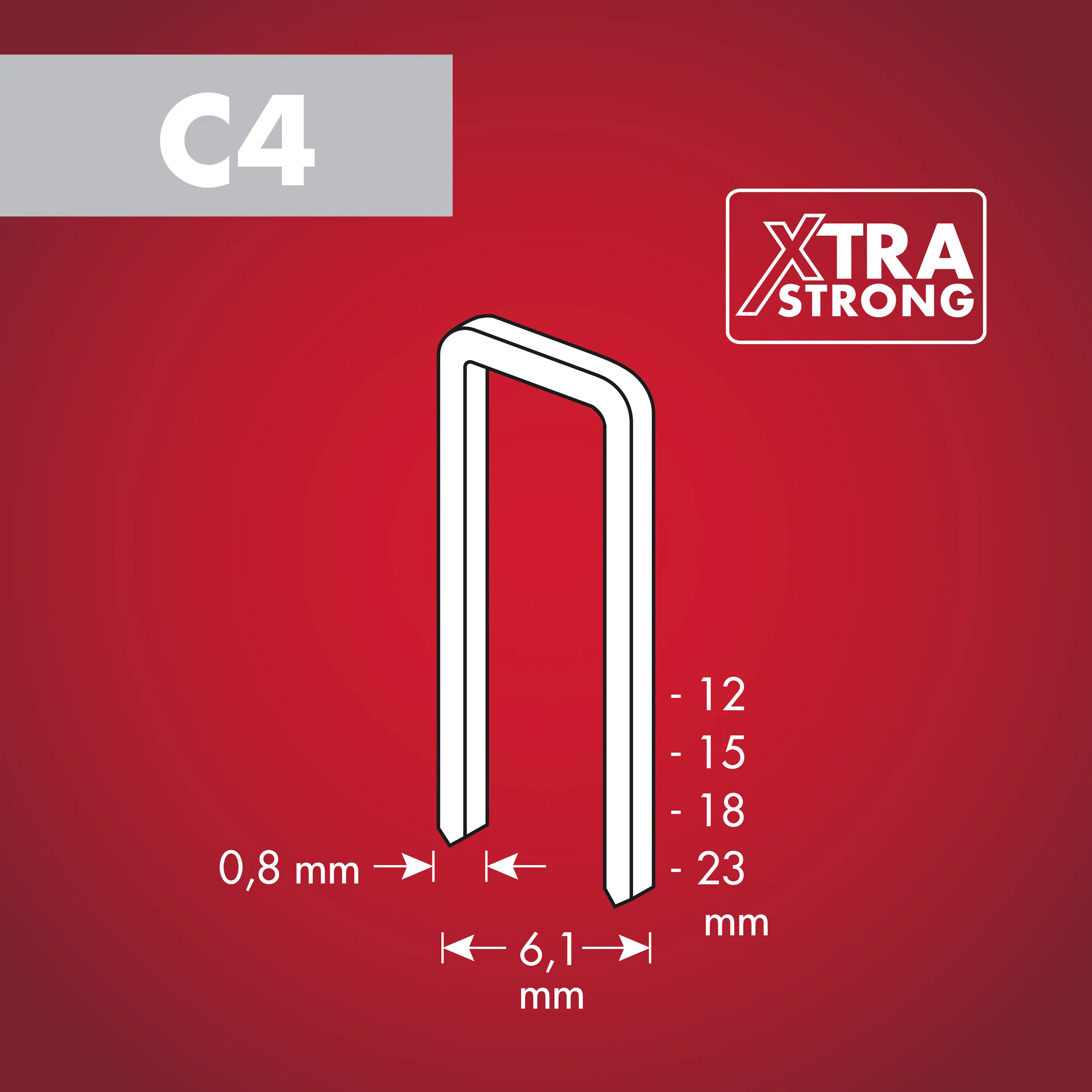 Arrow Tackerklammer Schmalrücken C4 15 mm Profilholz & Paneel 1000 Stück
