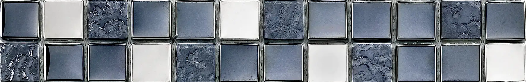 Fliesenbordüre Rustica Maxi 5 x 30 cm schwarz-silber