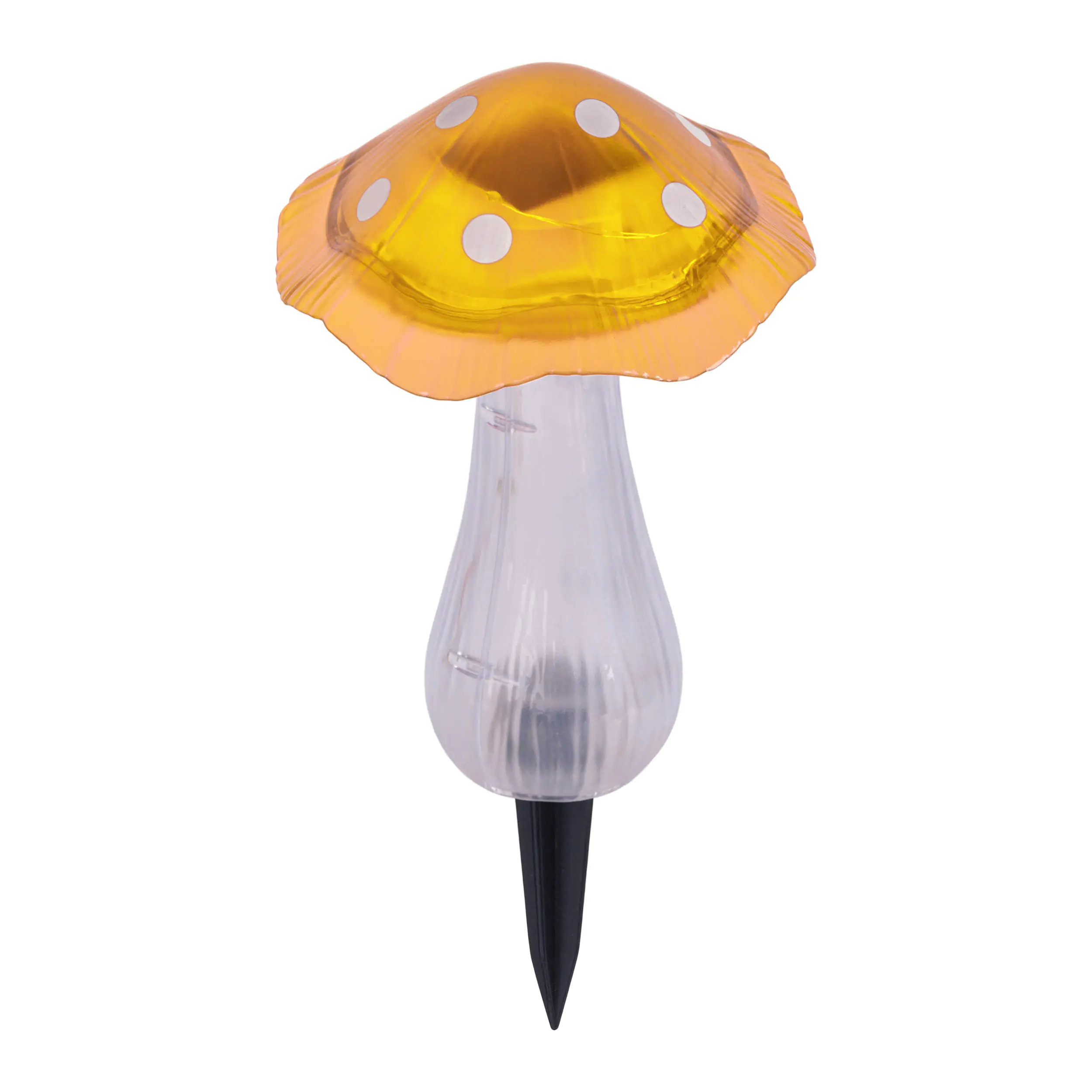 Light & More LED Solarleuchte Pilz gelb
