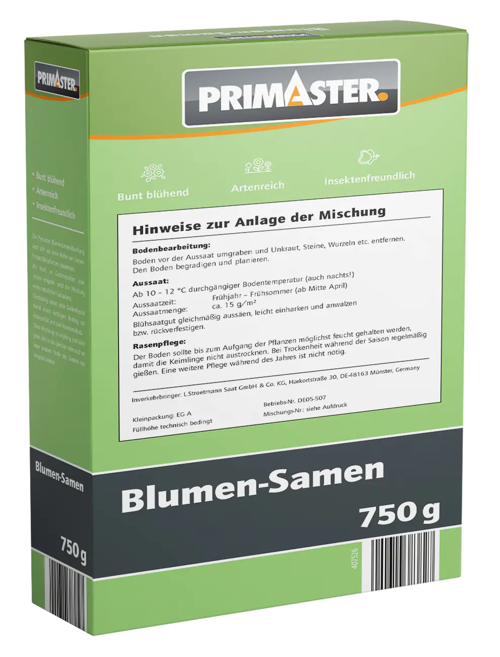 Primaster Blumensamen 750 g für ca. 50 m² Primaster Blumensamen 750 g für ca. 50 m²