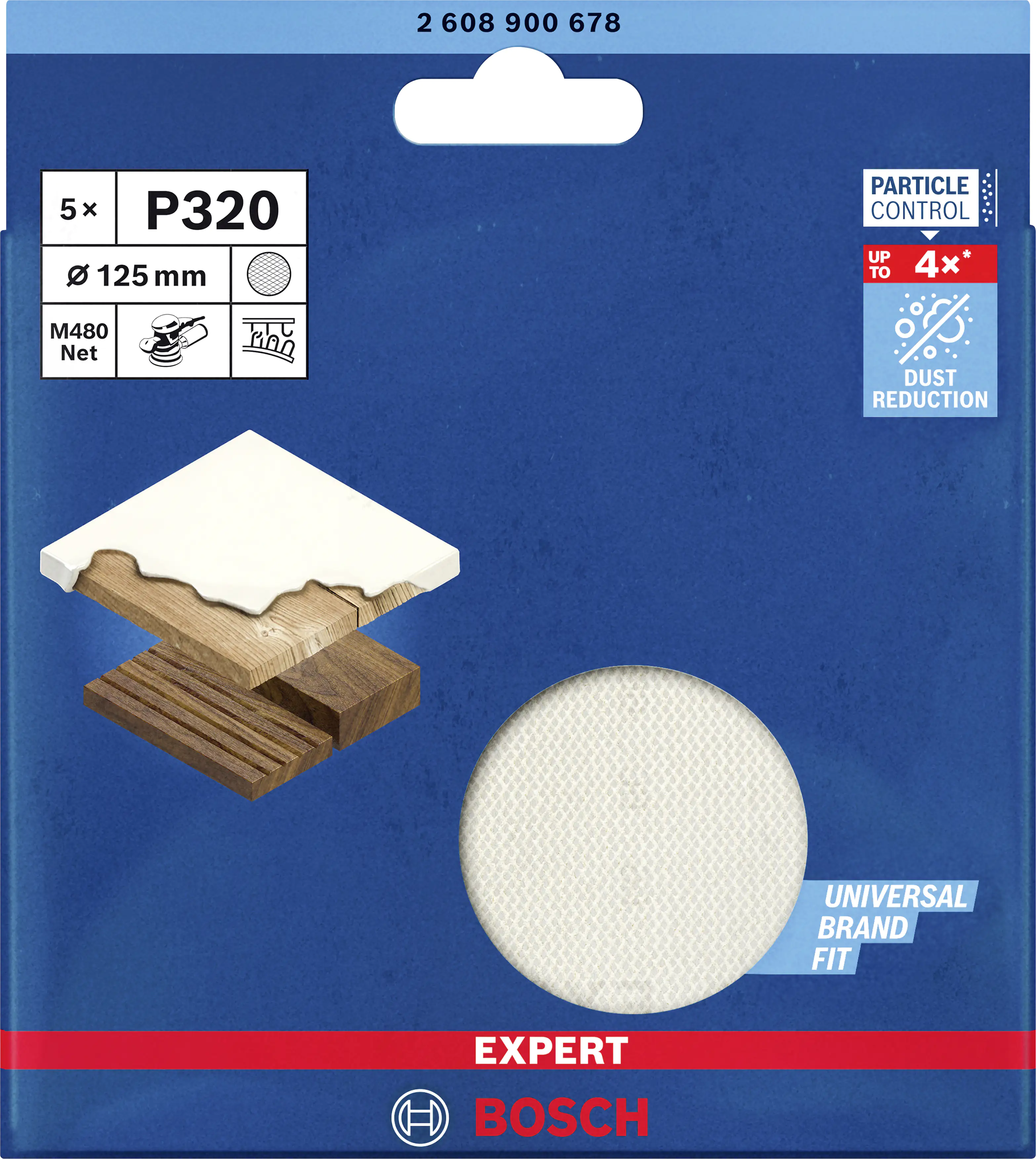 Bosch Expert Schleifnetz M480 Ø 125 mm G 320 5 Stück