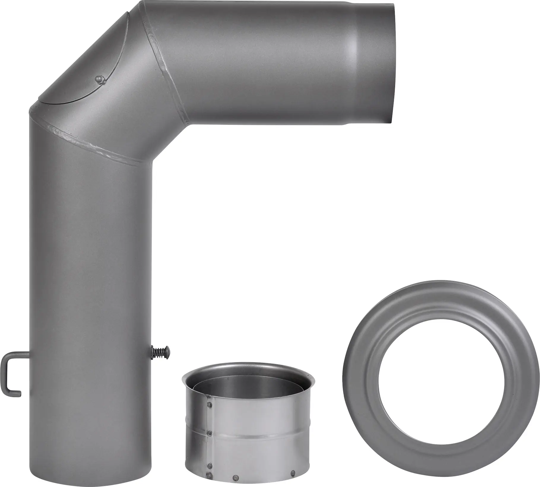 FireFix Ofenrohrbogen Set Ø 150 mm dunkelgrau
