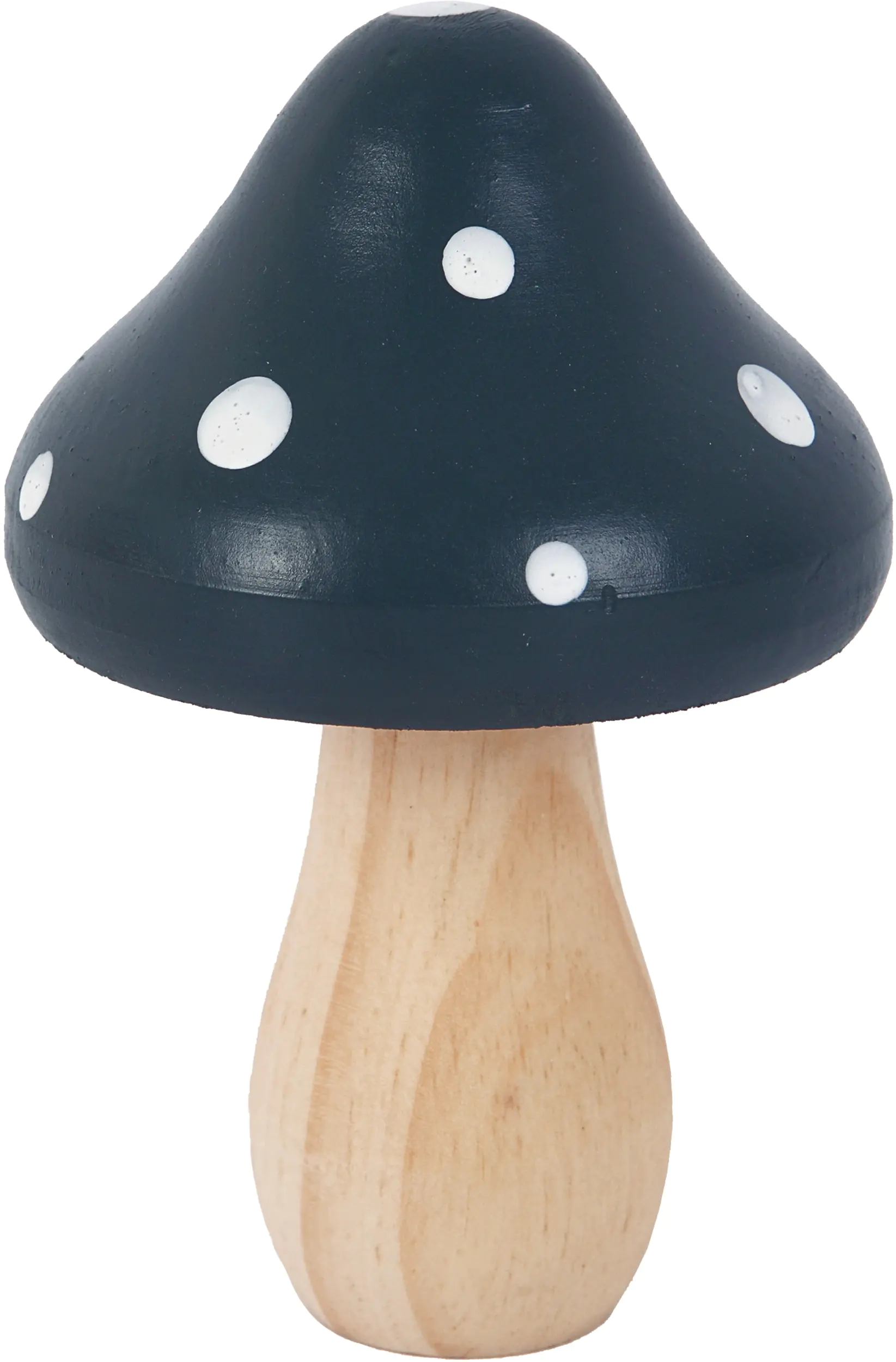 TrendLine Deko Holz Pilz 11 x 7 cm dunkelgrau