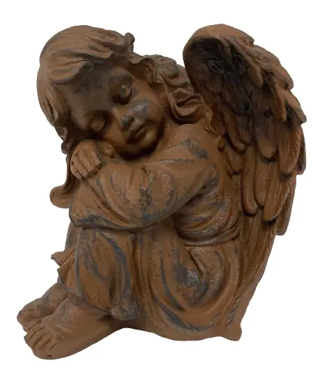 Dekofigur Engel-Mädchen Rostoptik 35 x 23 x 31 cm