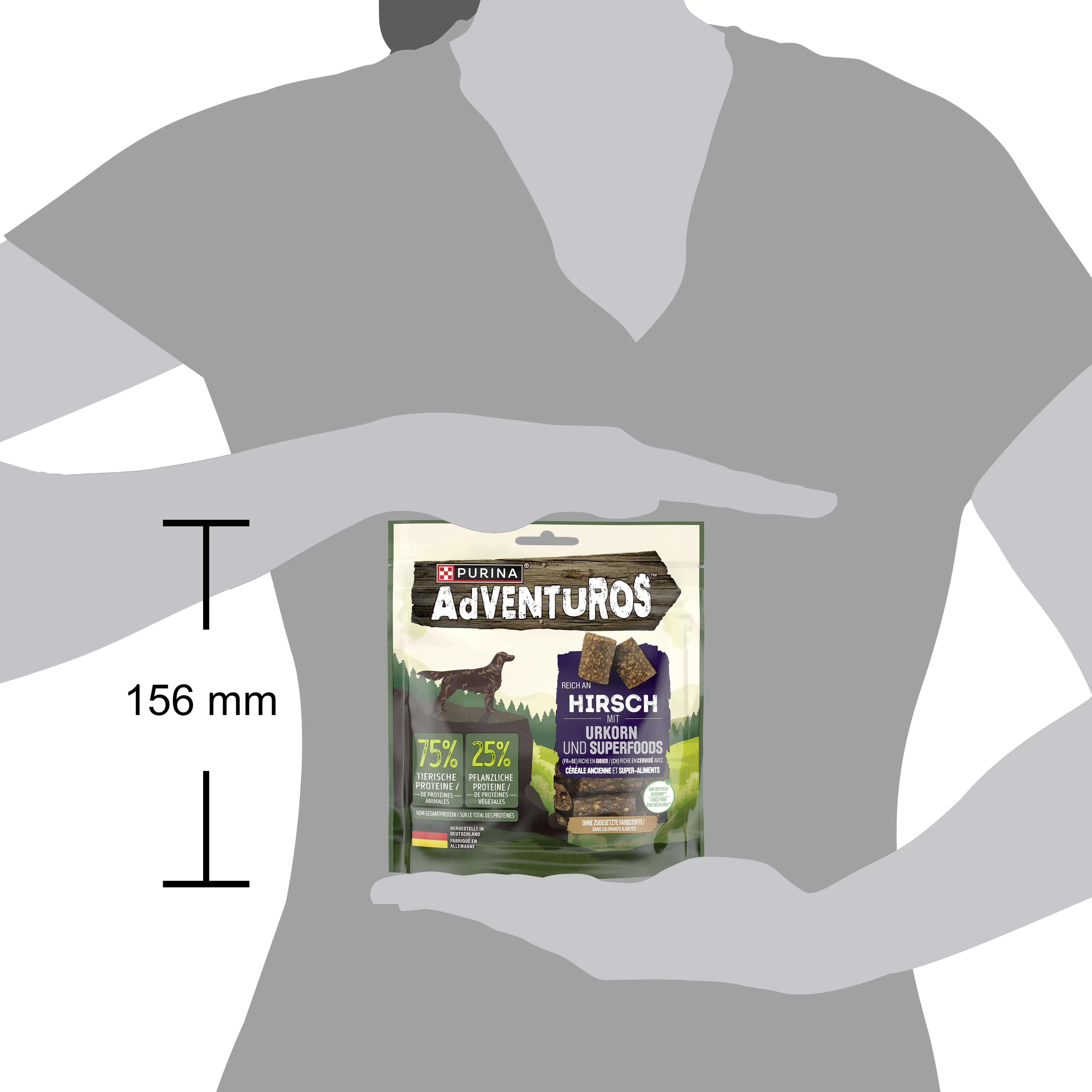 Adventuros reich an Hirsch mit Urkorn und Superfoods 90 g Adventuros reich an Hirsch mit Urkorn und Superfoods 90 g