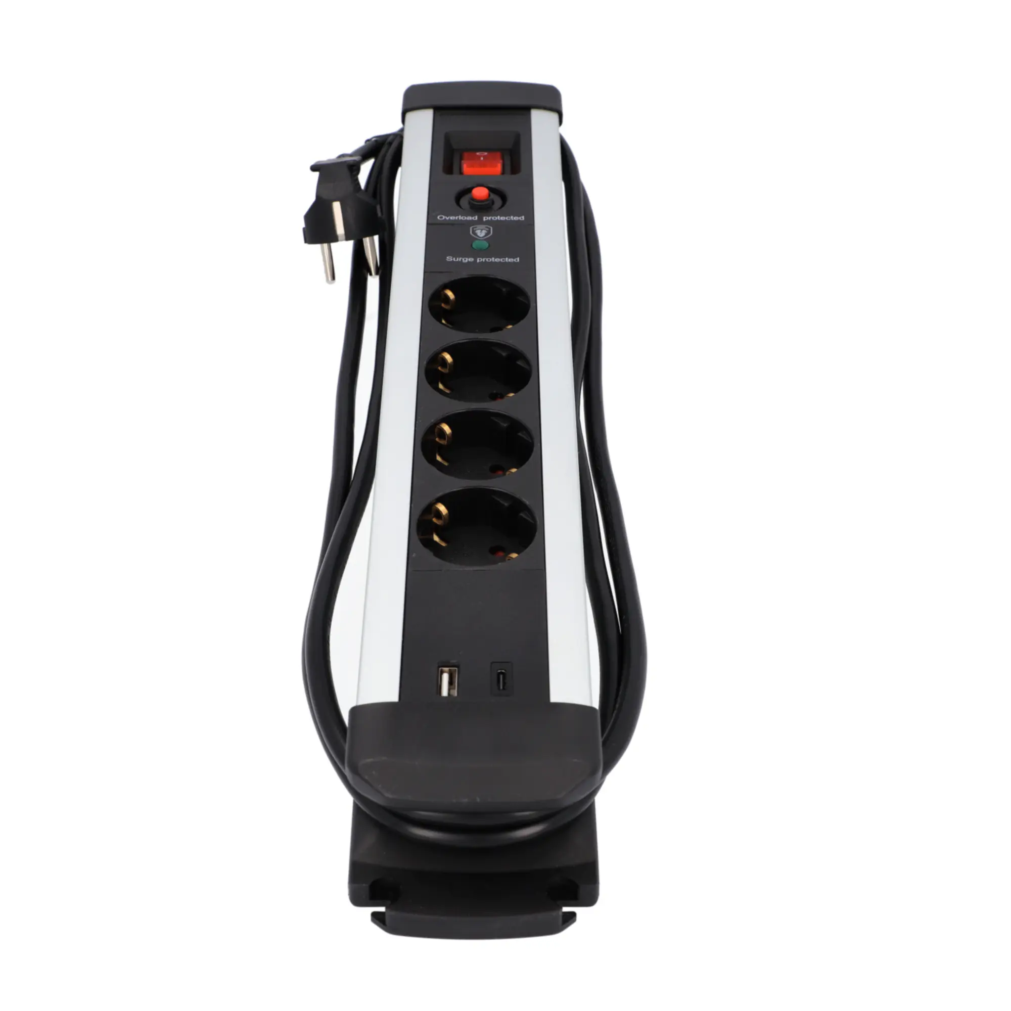Unitec Tischsteckdose 4-fach mit Schalter & Überspannungsschutz 2 m Unitec Tischsteckdose 4-fach mit Schalter & Überspannungsschutz 2 m