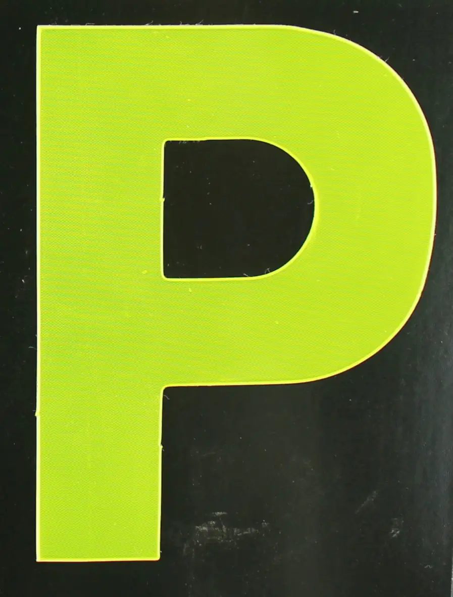 4004947548812 Conacord Reflektierender Klebebuchstabe P gelb "P"
