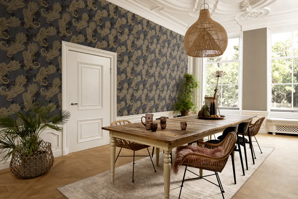 Rasch Vliestapete 746129 Braun-Mittelbraun Uni 10,05 m x 0,53 m