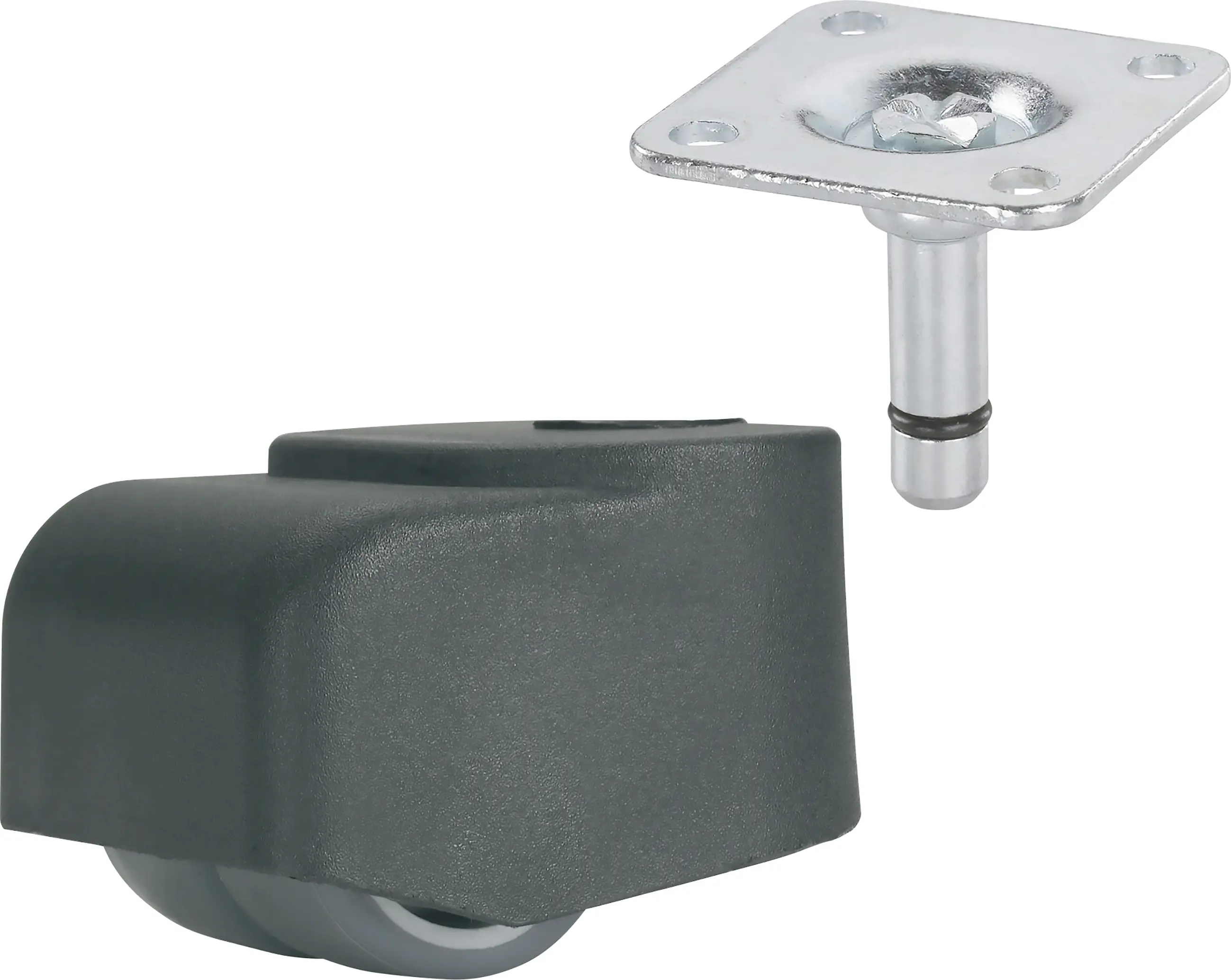 Doppelrolle Ø 25 mm für empfindliche Böden Tragkr. 70 kg