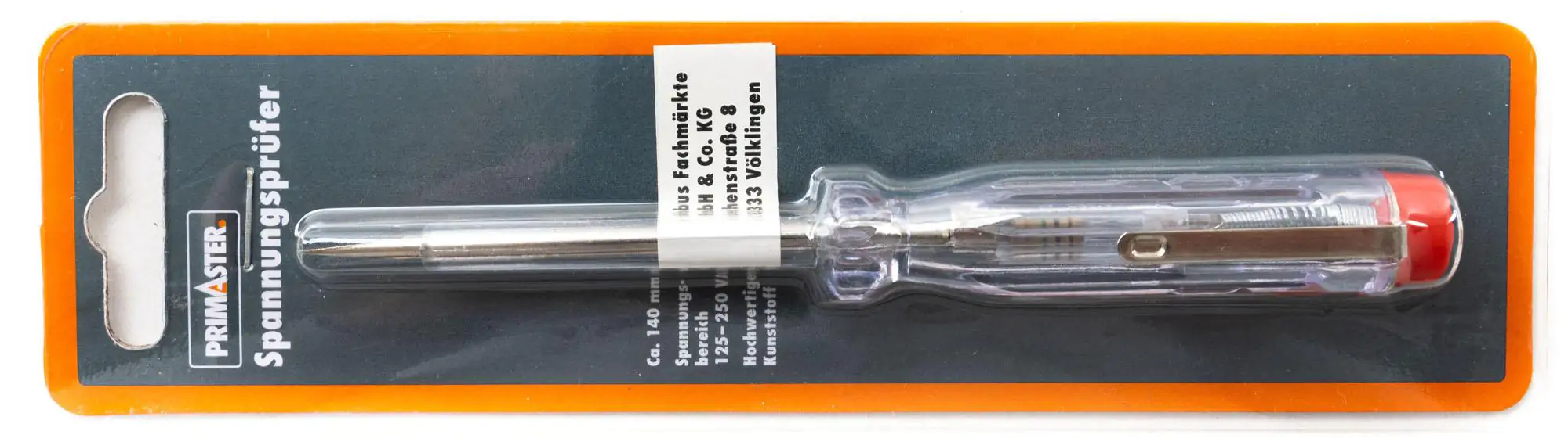 Primaster Spannungsprüfer 125 - 250 V 14 cm mit LED-Anzeige