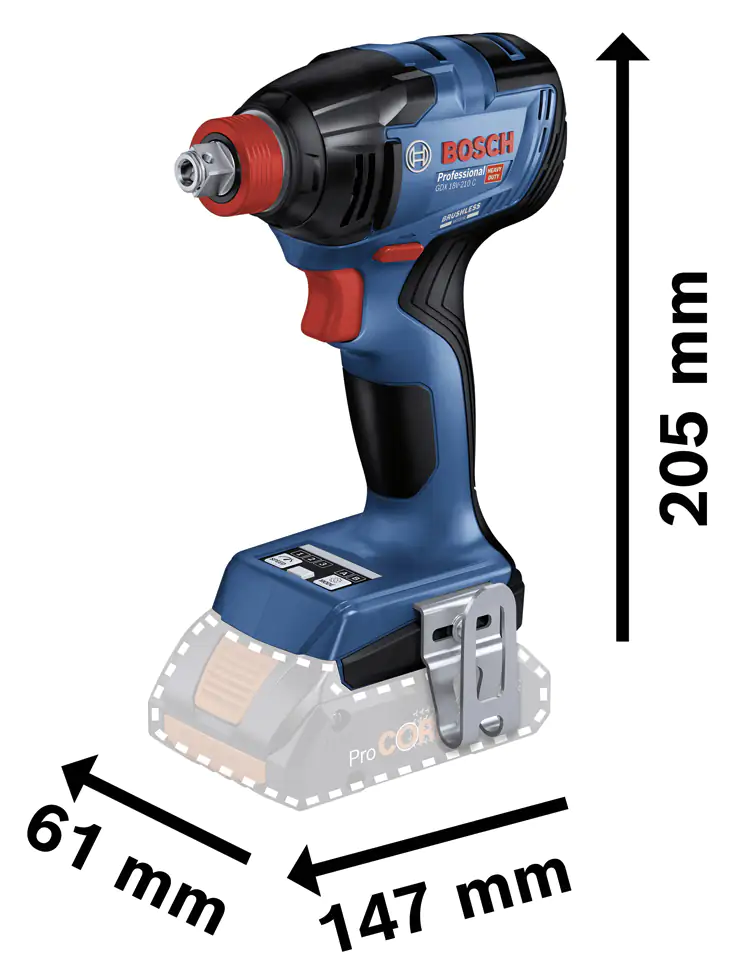 Bosch Professional Akku-Drehschlagschrauber GDX 18V-210 C Solo
