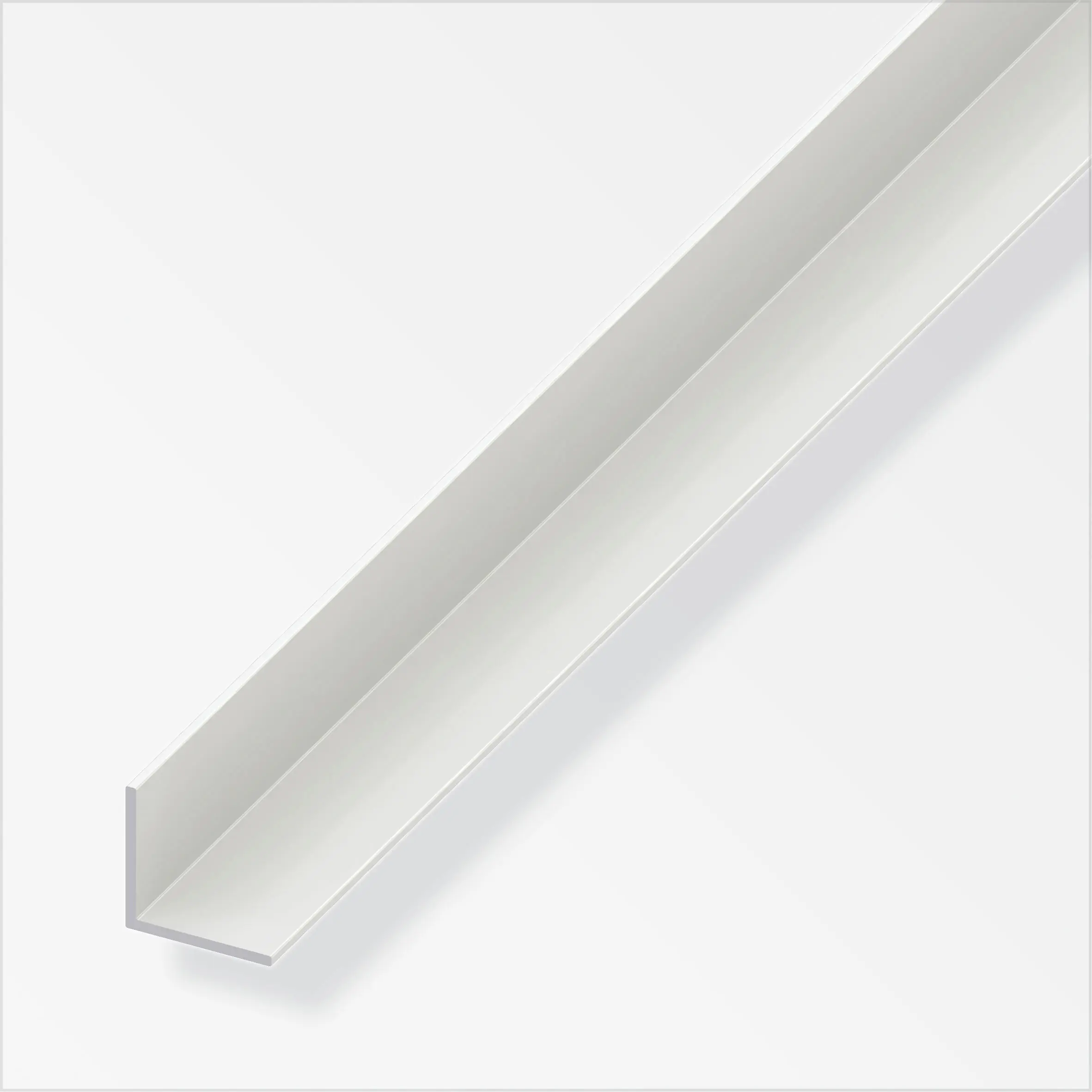 alfer Winkel 1 m, 40 x 40 mm PVC (Kunststoff) glatt weiss