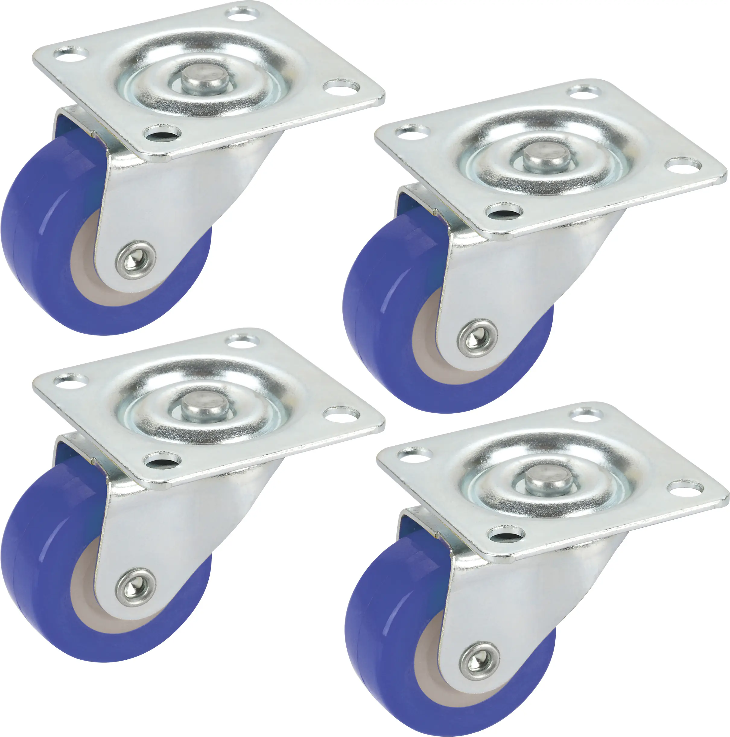 Möbel-Lenkrollen 30 x 14 mm Tragkr. 60 kg 4er Pack blau Möbel-Lenkrollen 30 x 14 mm Tragkr. 60 kg 4er Pack blau