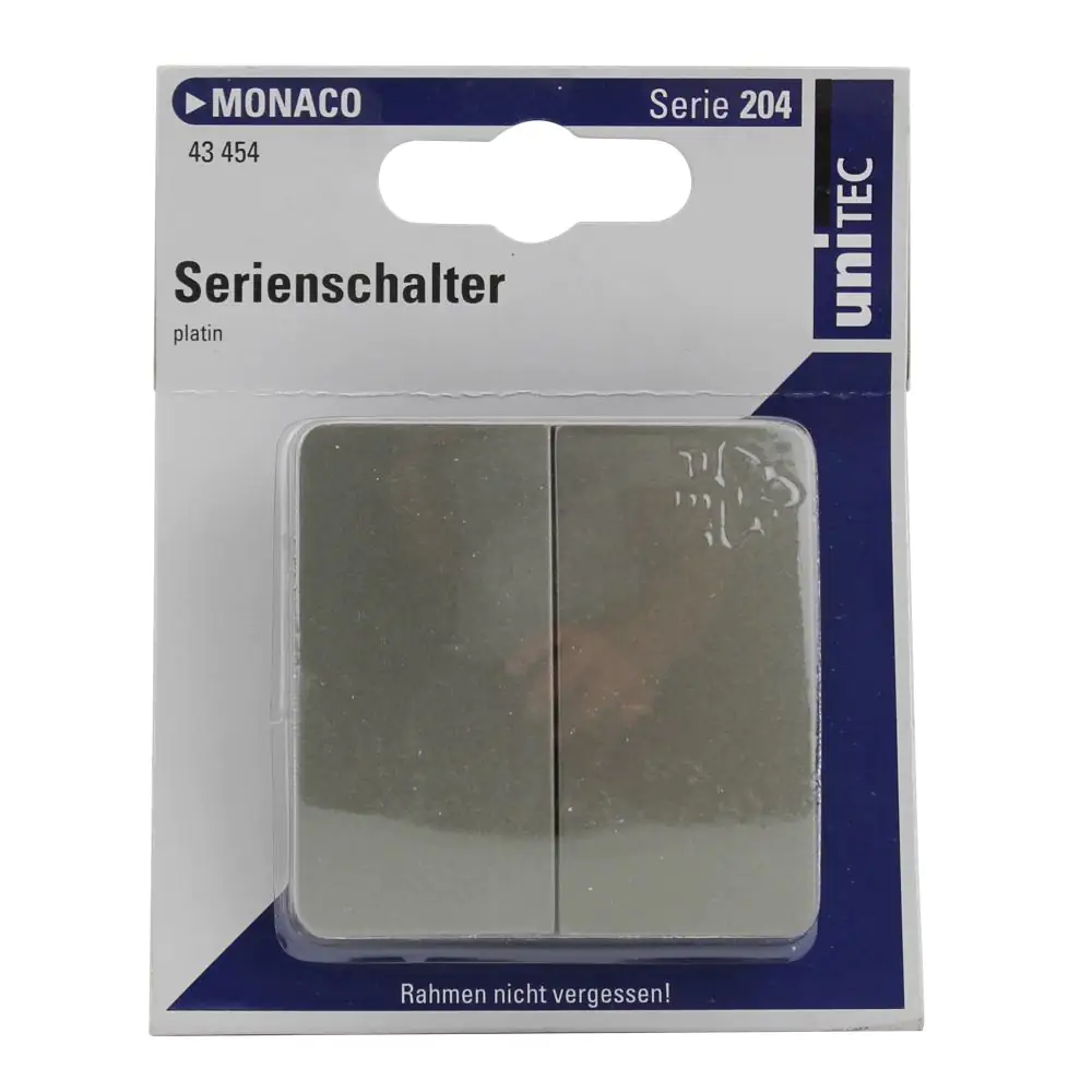 Unitec Serienschalter Monaco mit Wippe platin Unitec Serienschalter Monaco mit Wippe platin