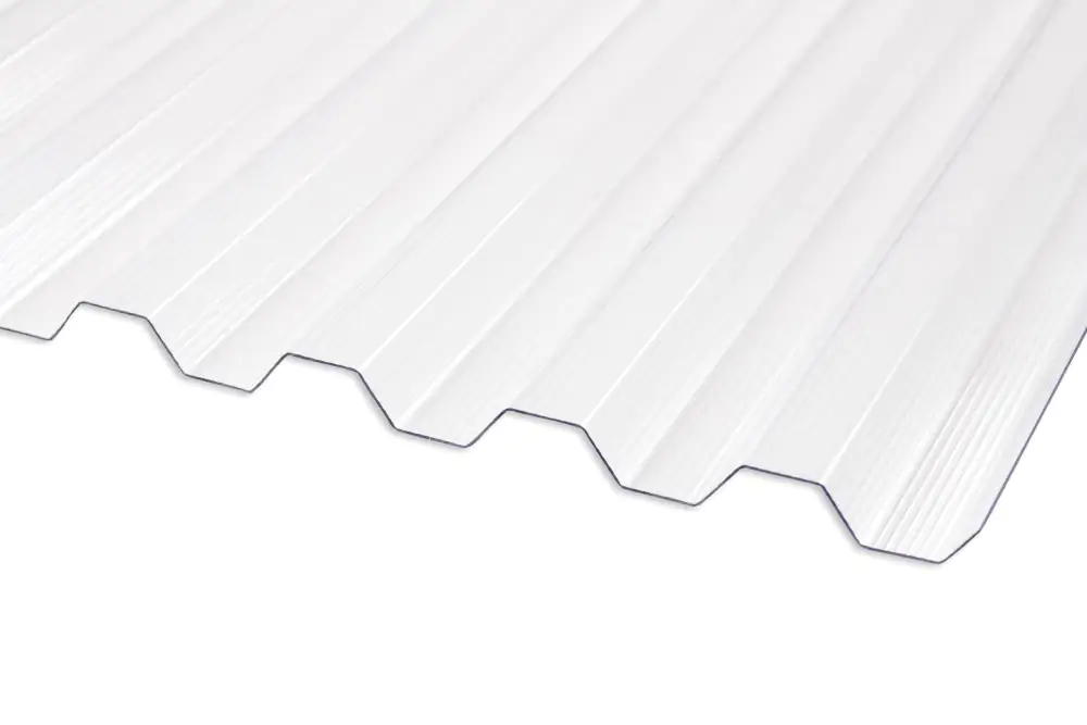 Gutta Polycarbonat-Wellplatte Trapez 76/18 350 x 95 cm 1,4 mm klar