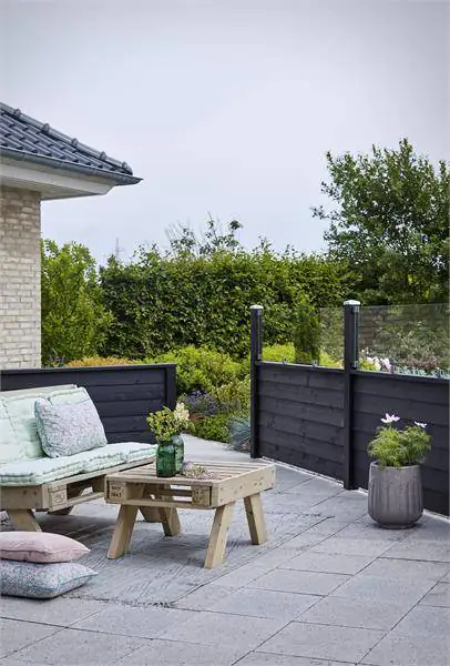 Plus Eckpfosten für Klink/Profil 268 cm, 90 x 90 mm, schwarz