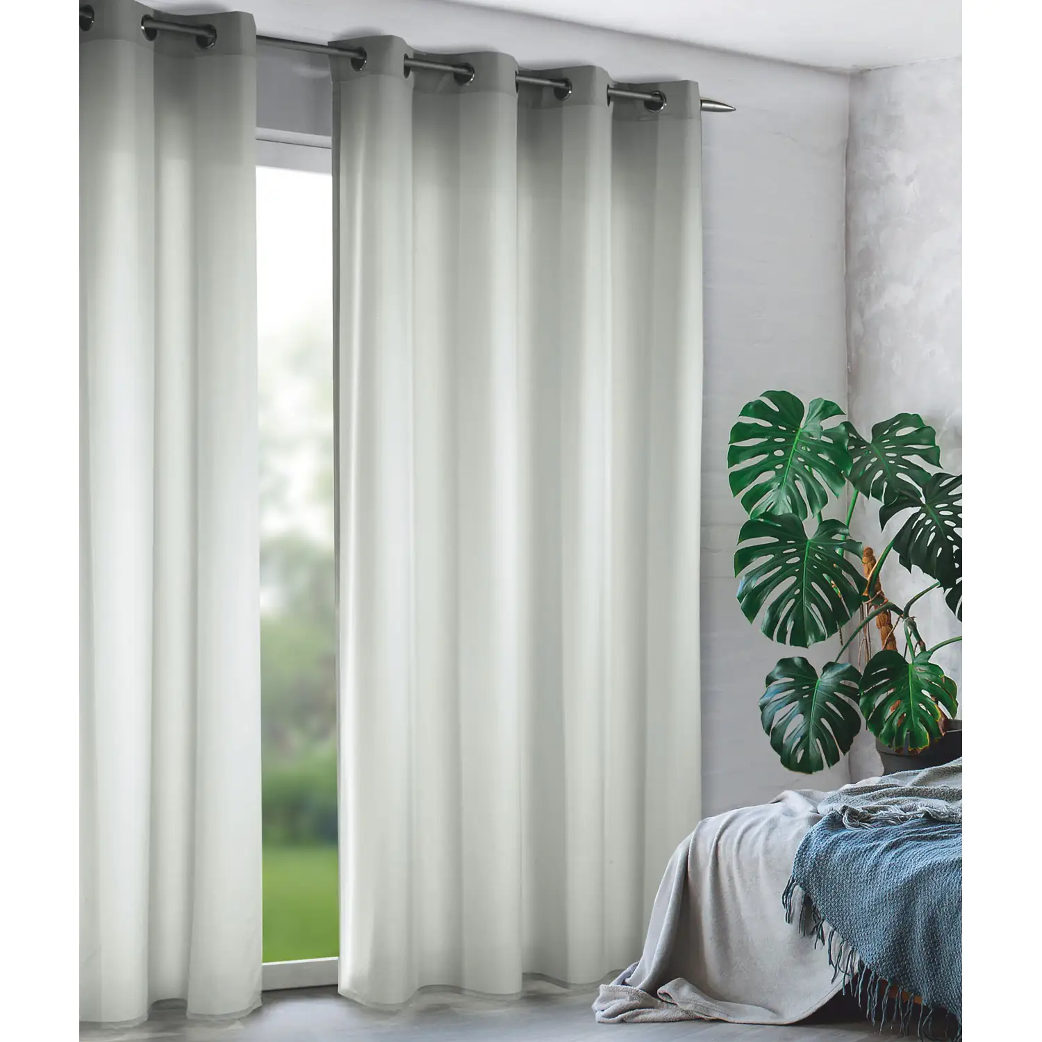 Neusser Collection Ösenschal Tim silber, 135 x 240 cm