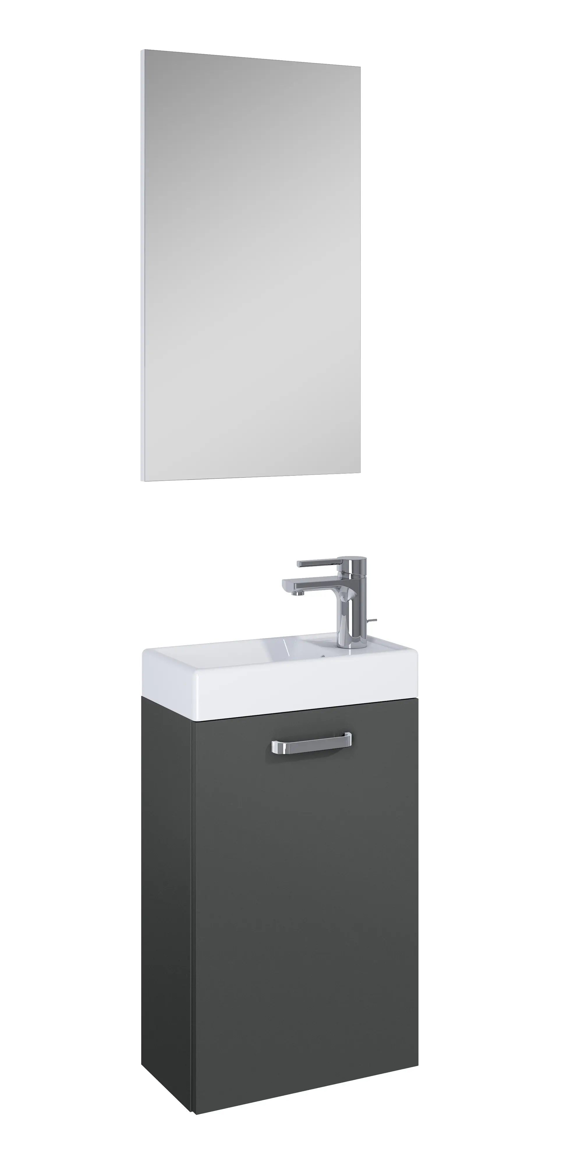 Gäste WC Gästewaschplatz Mainz anthrazit matt 40 cm 