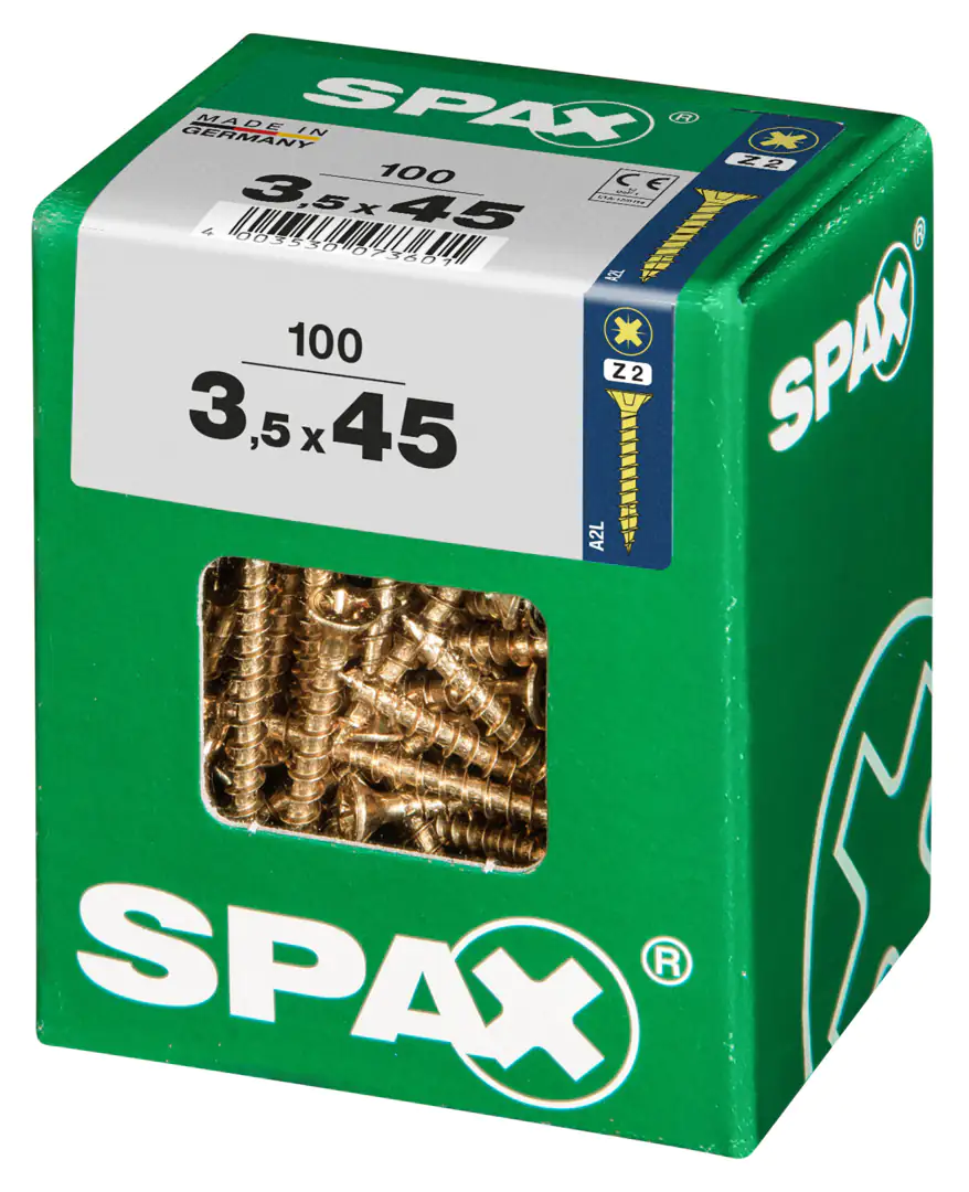 Spax Universalschrauben 3.5 x 45 mm PZ 2 - 100 Stk.