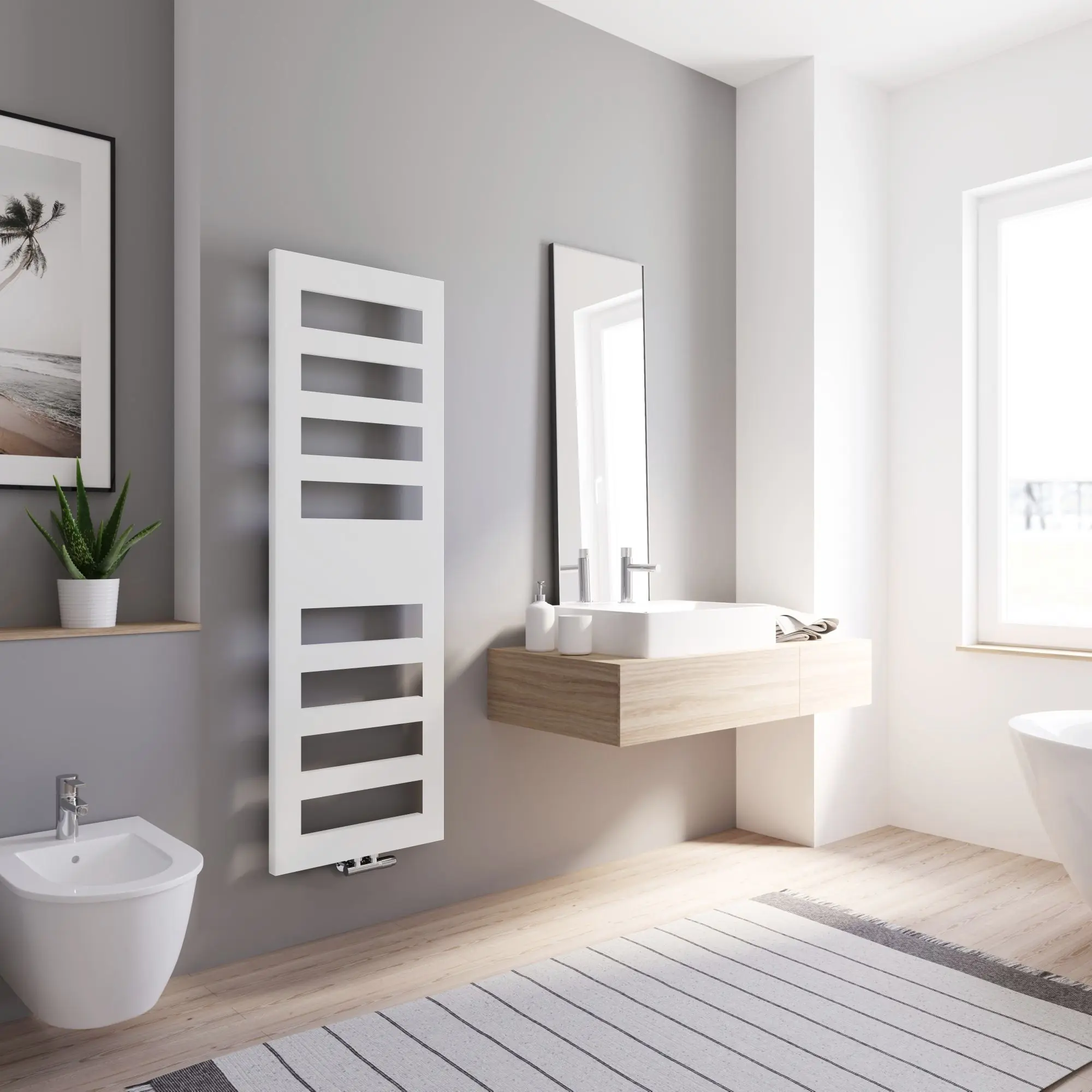 Schulte Design-Heizkörper Münster 154,3 x 50,5 cm alpinweiß 475 W
