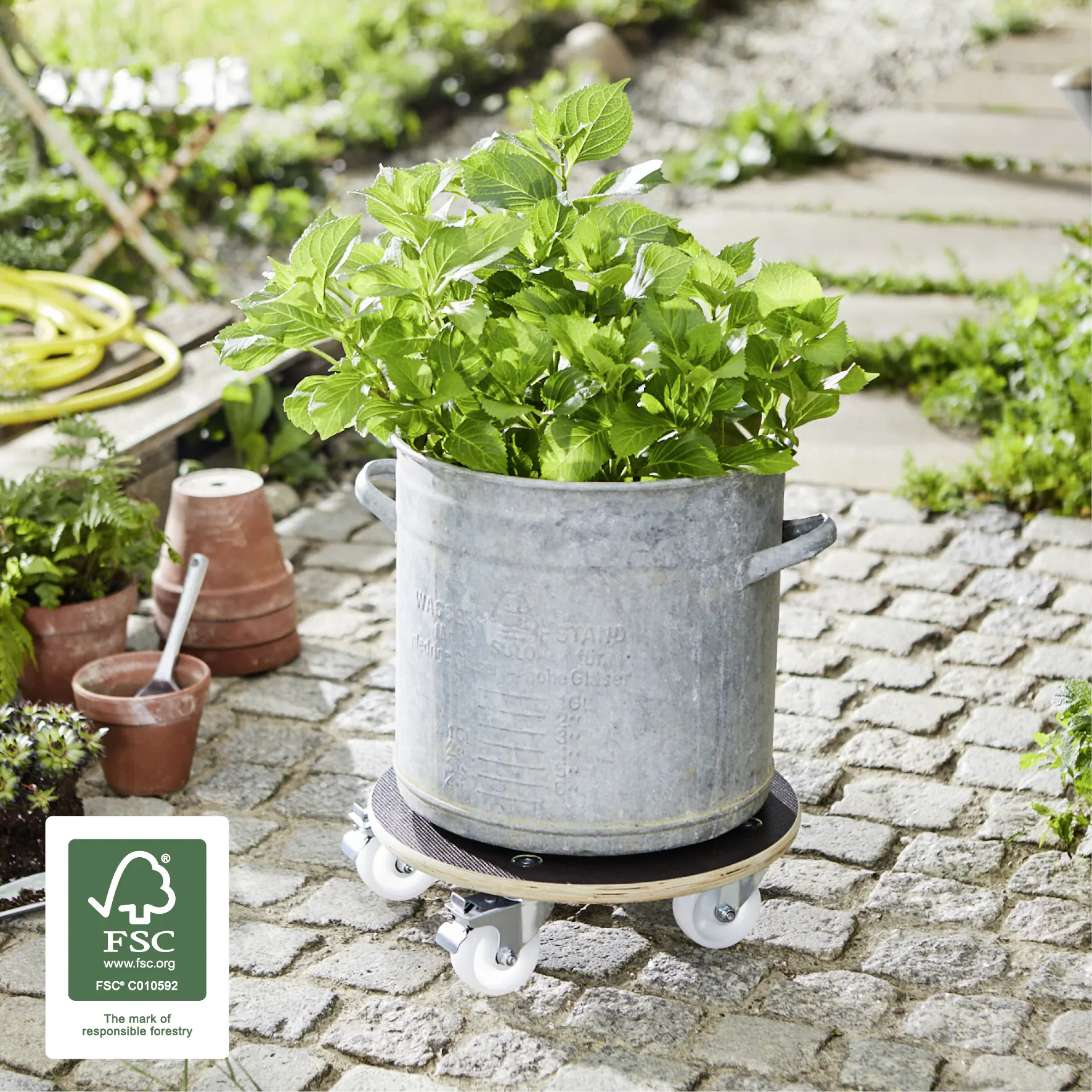 WAGNER Pflanzenroller Maxigrip rund Ø 38 cm Tragkraft bis max. 250 kg