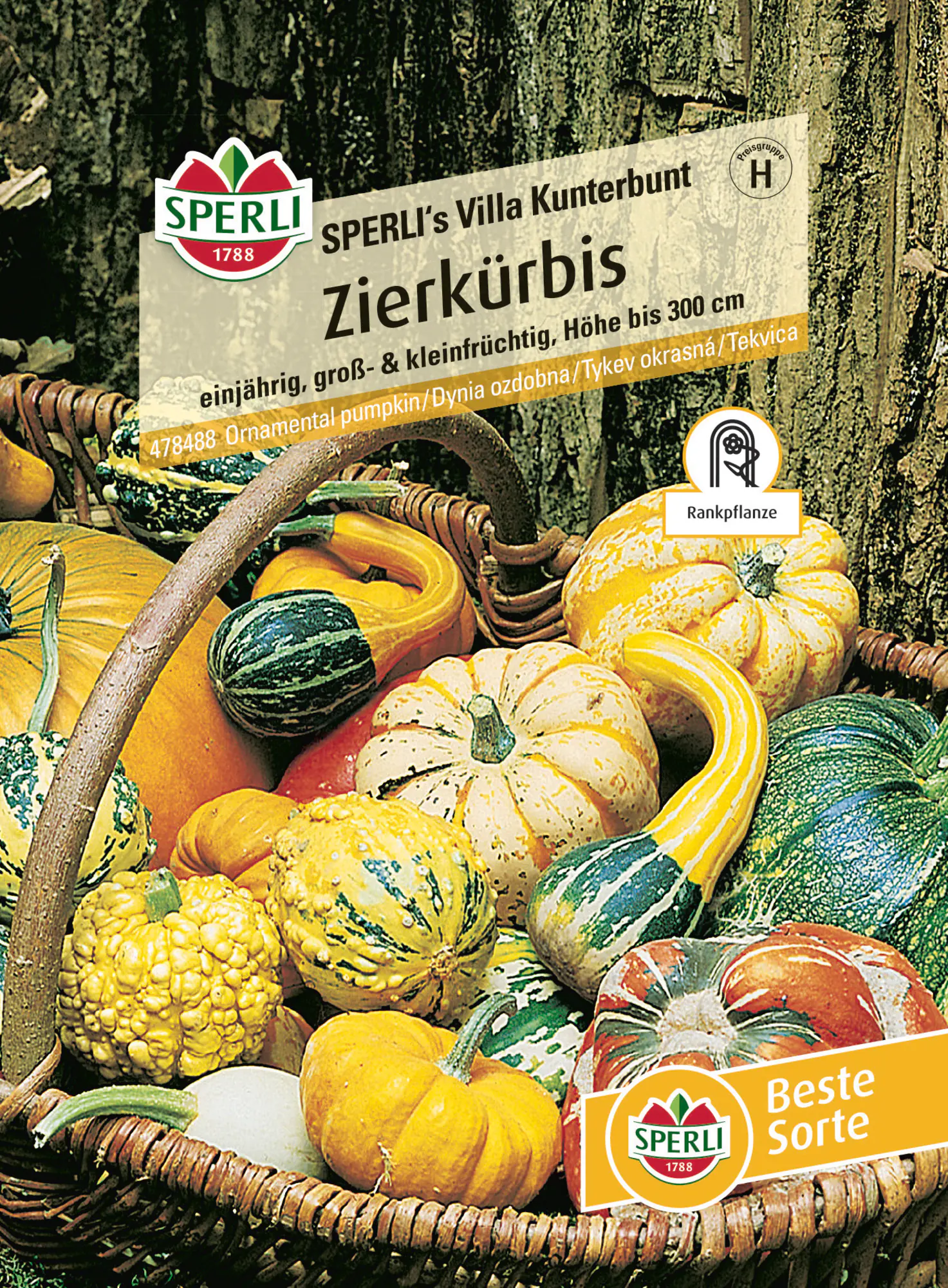 Sperli Zierkürbis Villa Kunterbunt für ca. 15 Pflanzen