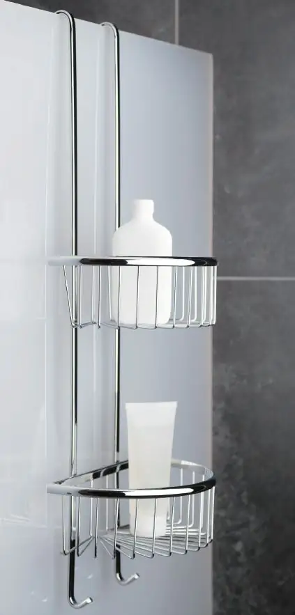 Primaster Hängeduschkorb Tuna Edelstahl 2 Ablagen chrom Primaster Hängeduschkorb Tuna Edelstahl 2 Ablagen chrom