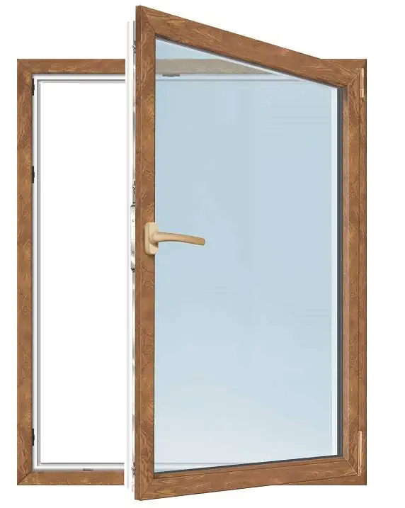 Meeth Fenster 120 x 65 cm DIN links 1 flügelig Dreh-Kipp golden Oak