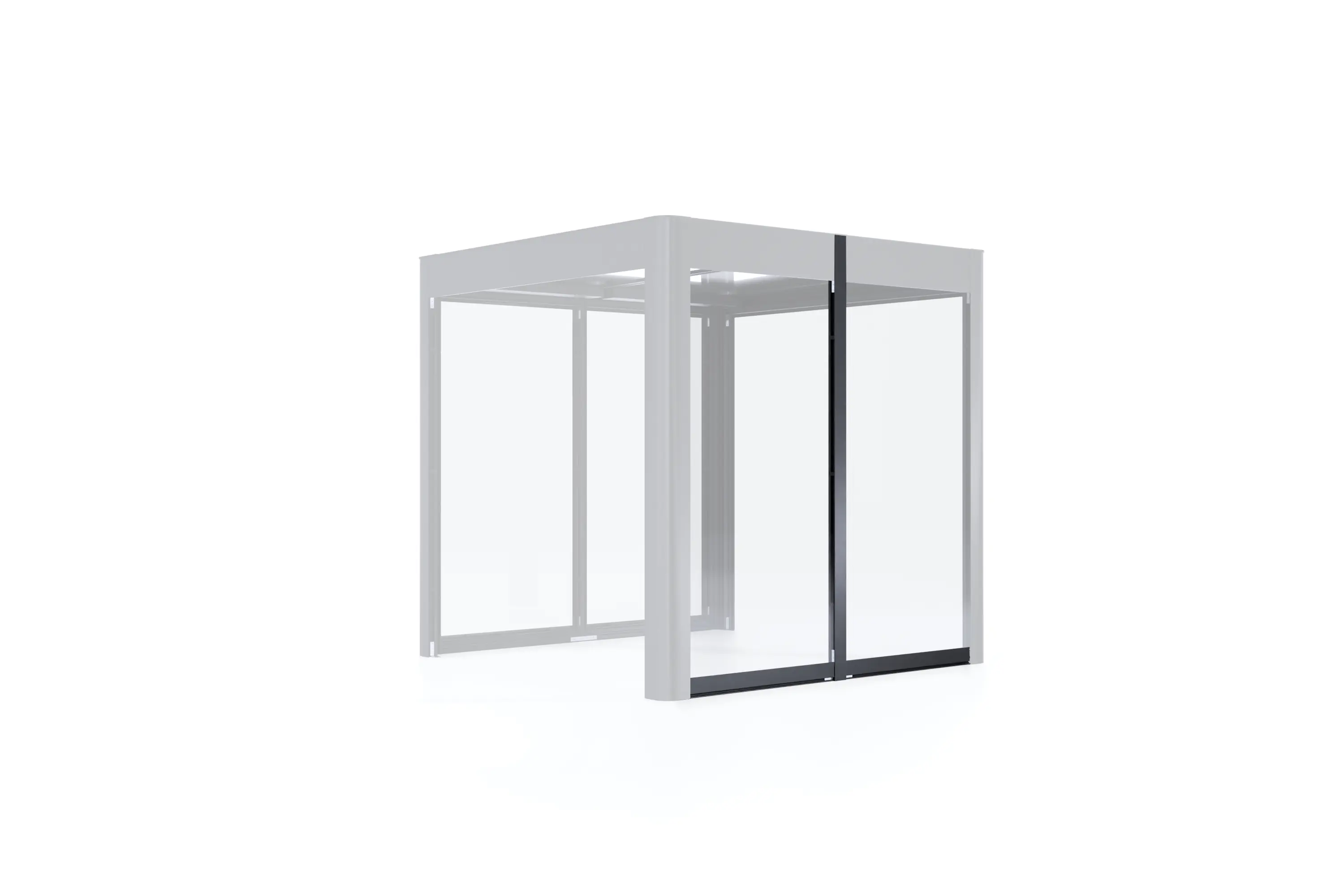 SunElements Wandelement für Gartenhaus SunCover mit Acrylglas 6 mm klar 2 m breit anthrazit-metallic