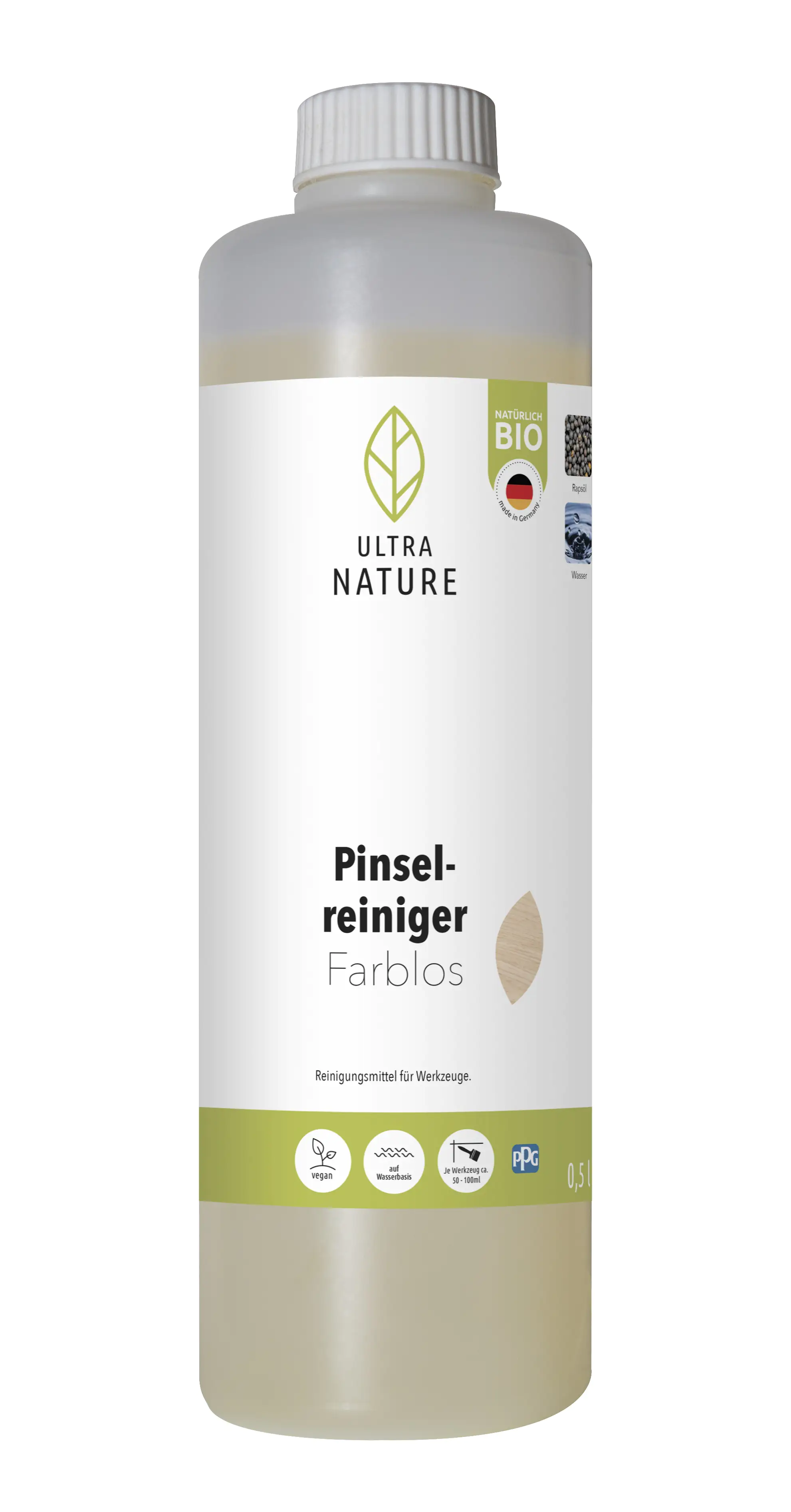 4250100475772 Ultra Nature Pinselreiniger 0,5 L farblos