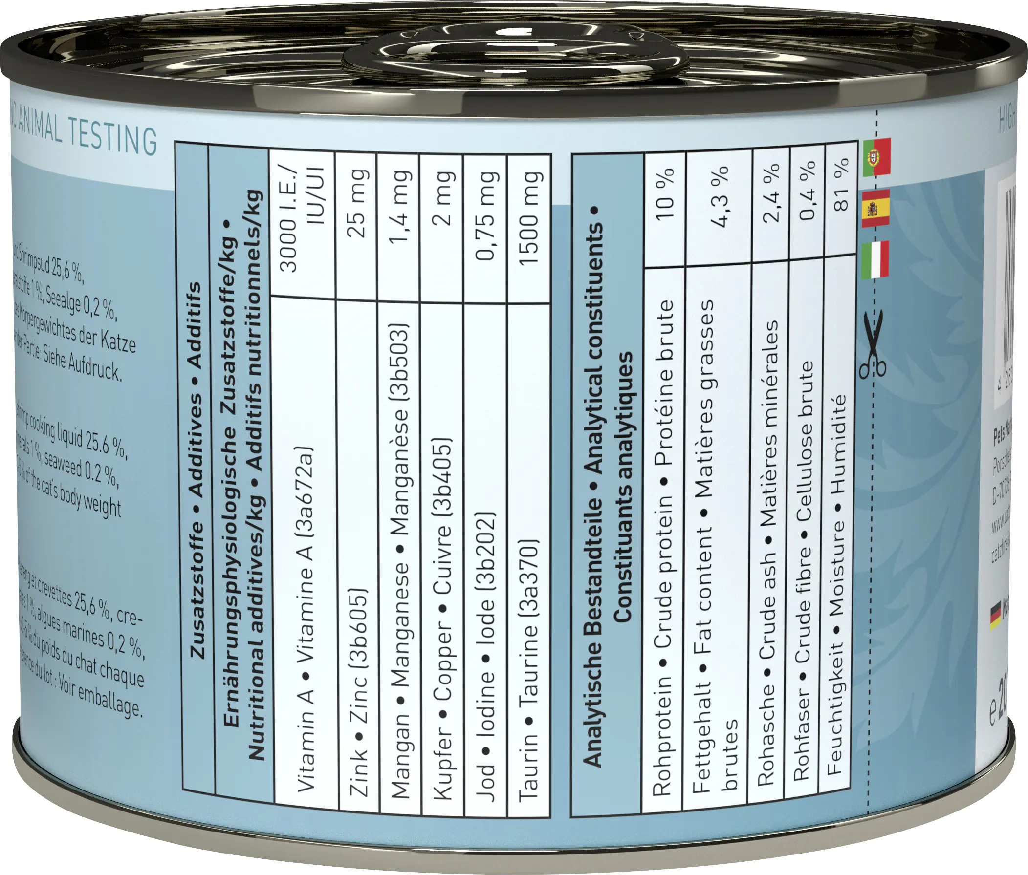 Catz Finefood Katzenfutter Classic No. 13 Hering & Shrimps 200 g