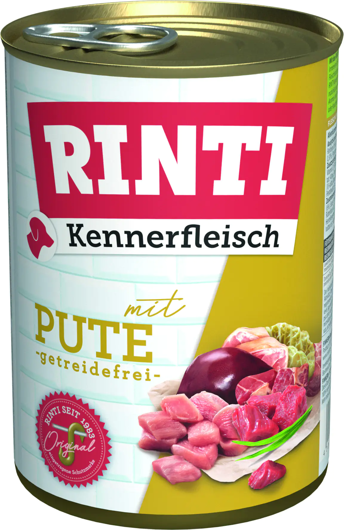 Rinti Kennerfleisch Hundenassfutter Adult 400 g Pute bei Kartonabnahme