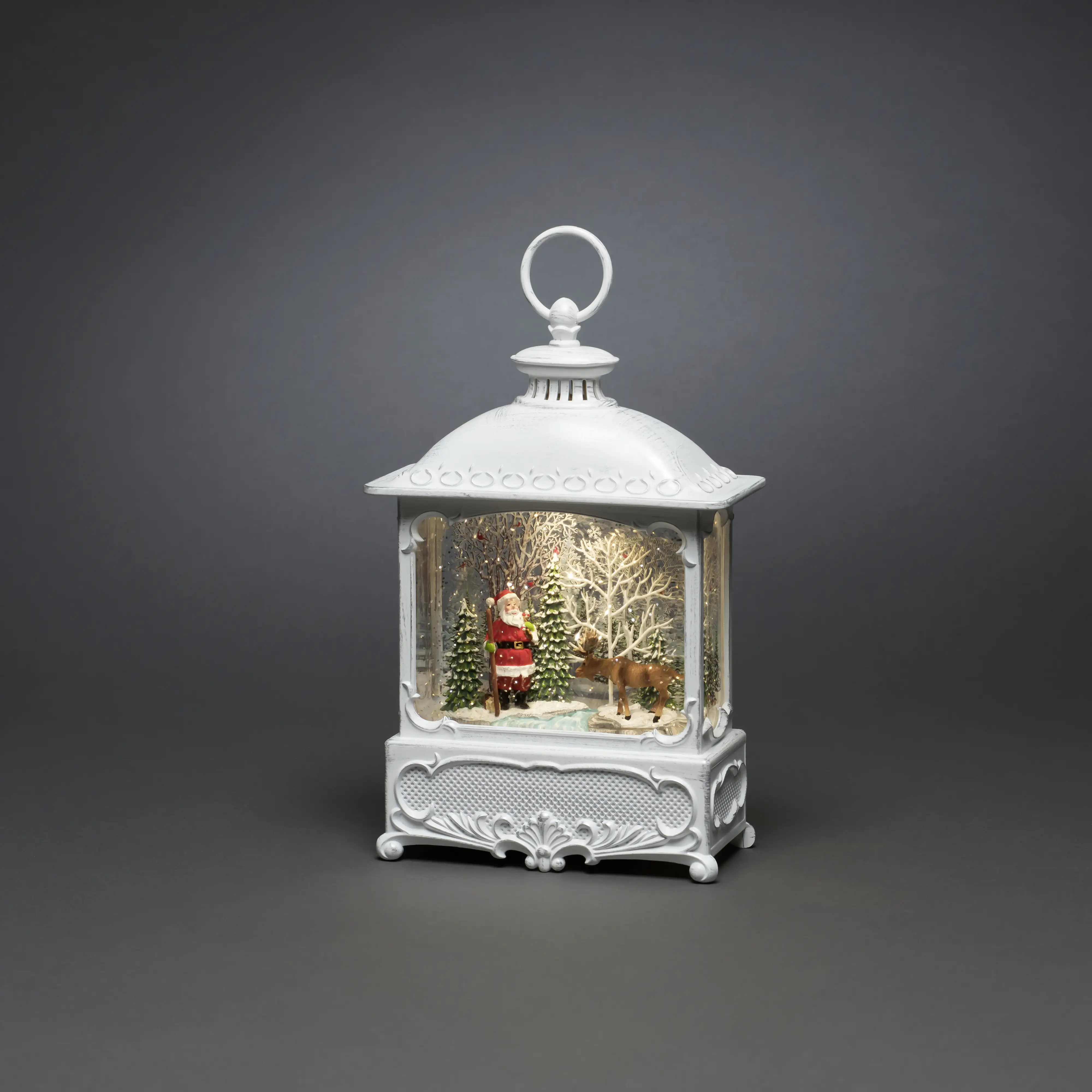 7318304397201 Konstsmide Wasserlaterne Weihnachtsmann , Elch beleuchtet, 18 x 8,6 x 30 cm